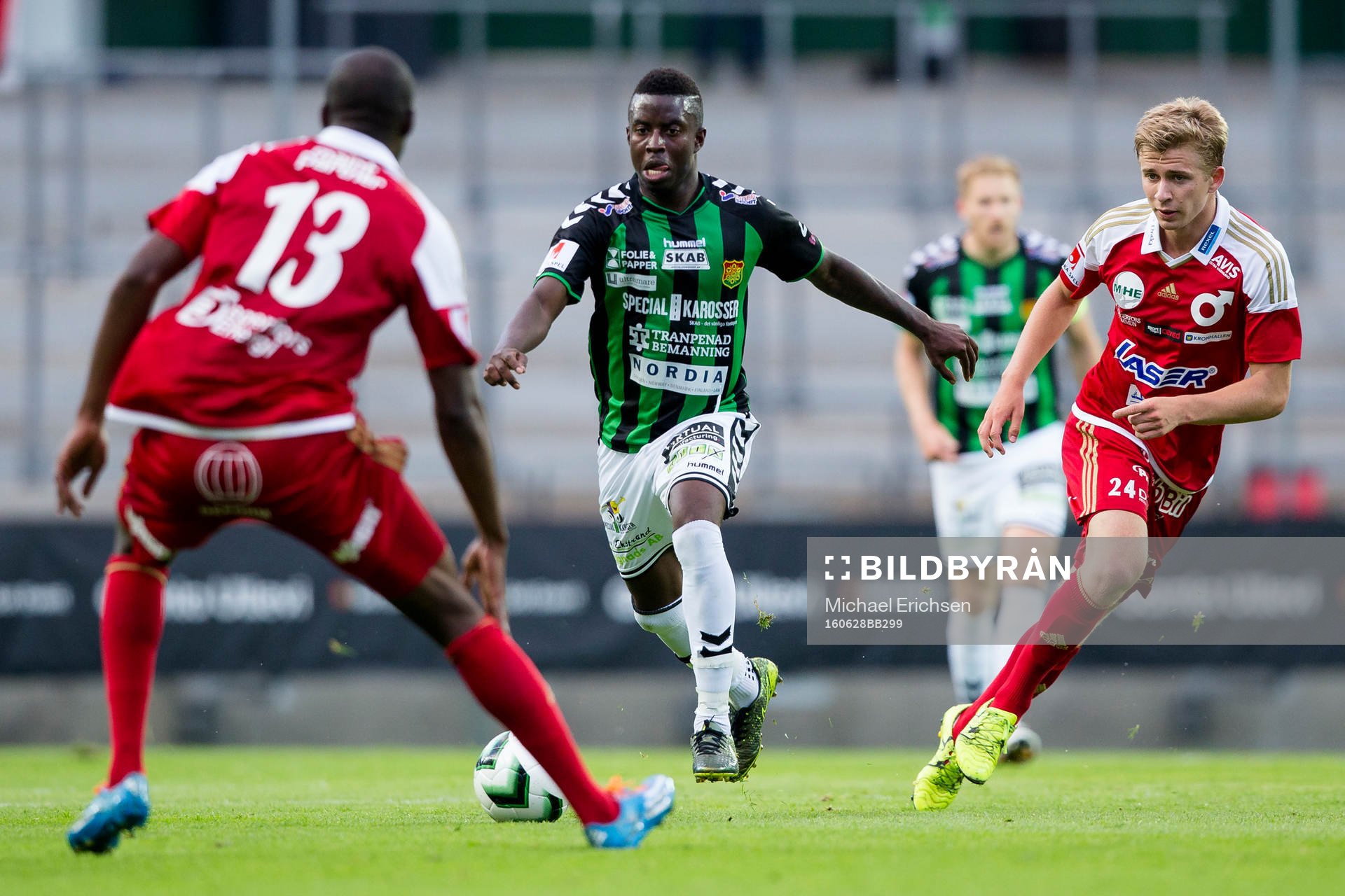 GAIS Kieron Cadogan mot Degerfors Ludvig Fritzson