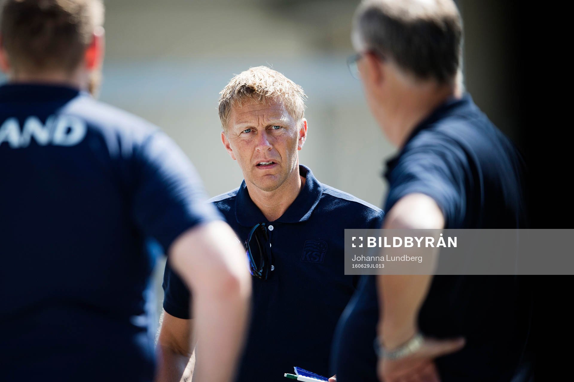 Islands förbundskaptener Heimir Hallgrimsson och Lars