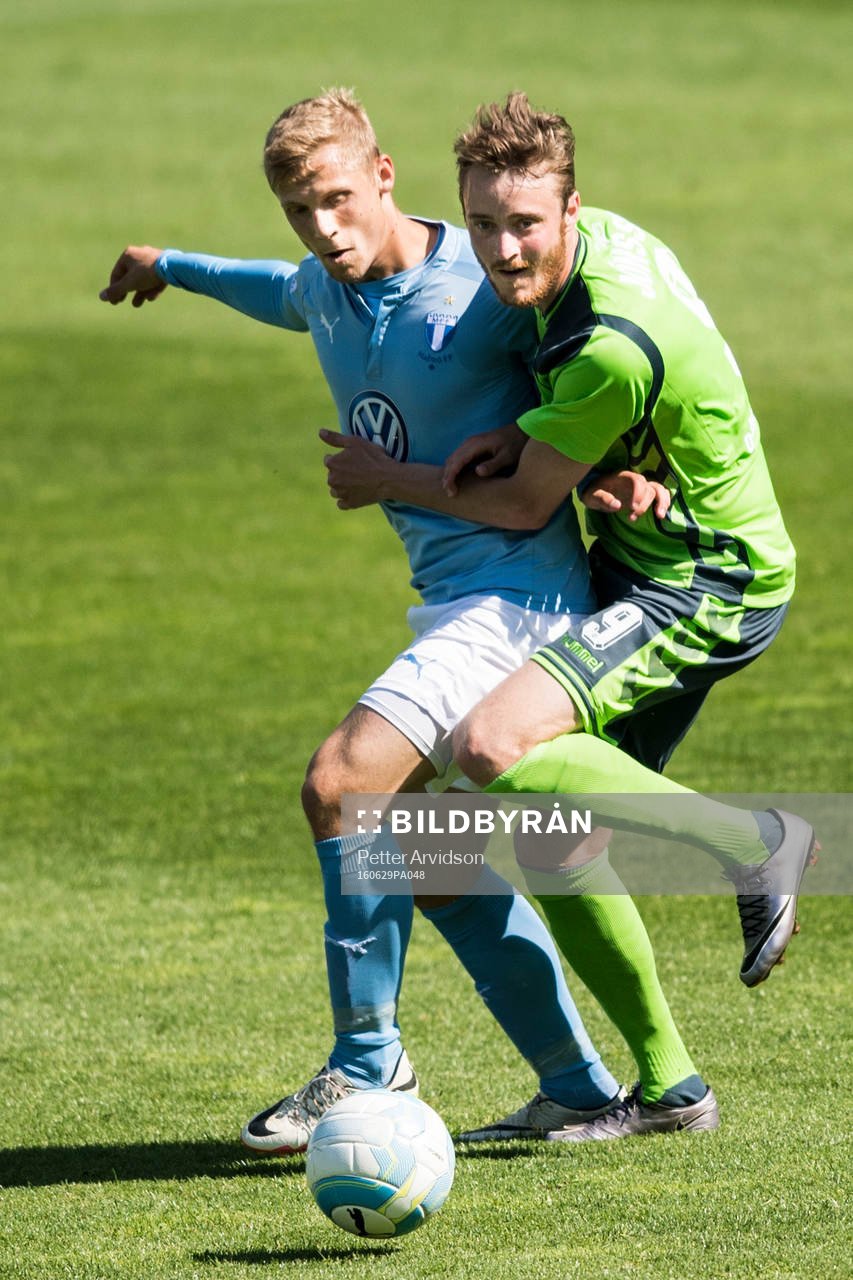 Malmö FFs Erik Andersson och Odense Rasmus Jönsson