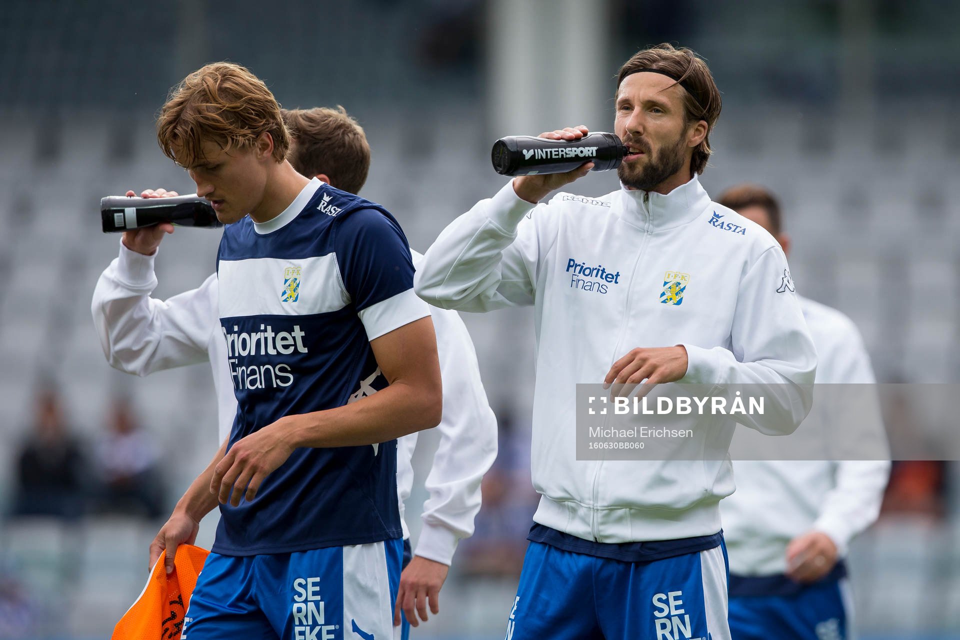 IFK Göteborgs Thomas Rogne och Mattias Bjärsmyr innan