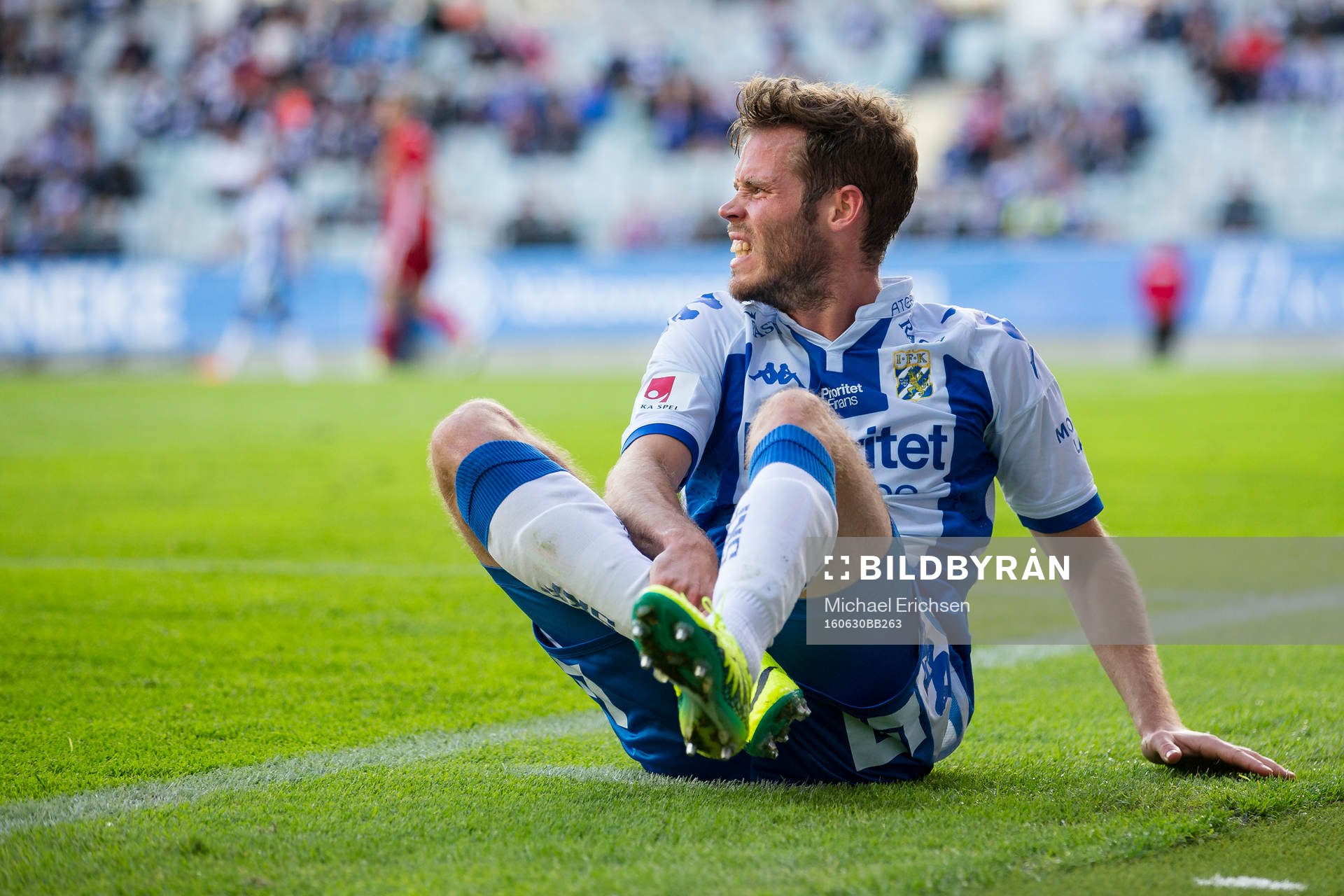 IFK Göteborgs Emil Salomonsson grimaserar