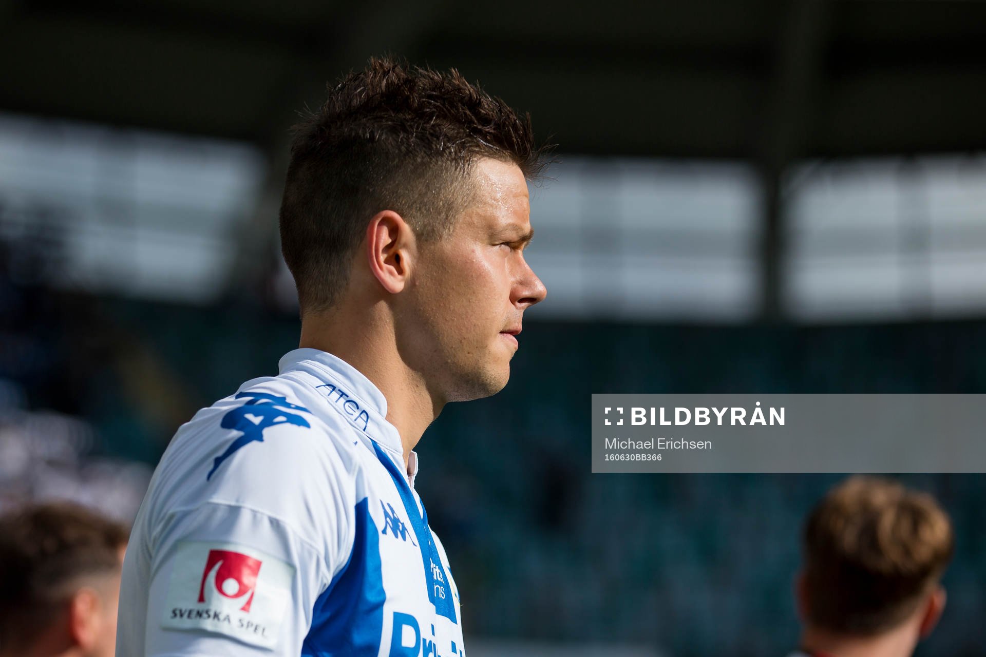 IFK Göteborgs Mads Albeck innan fotbollsmatchen i kvalet