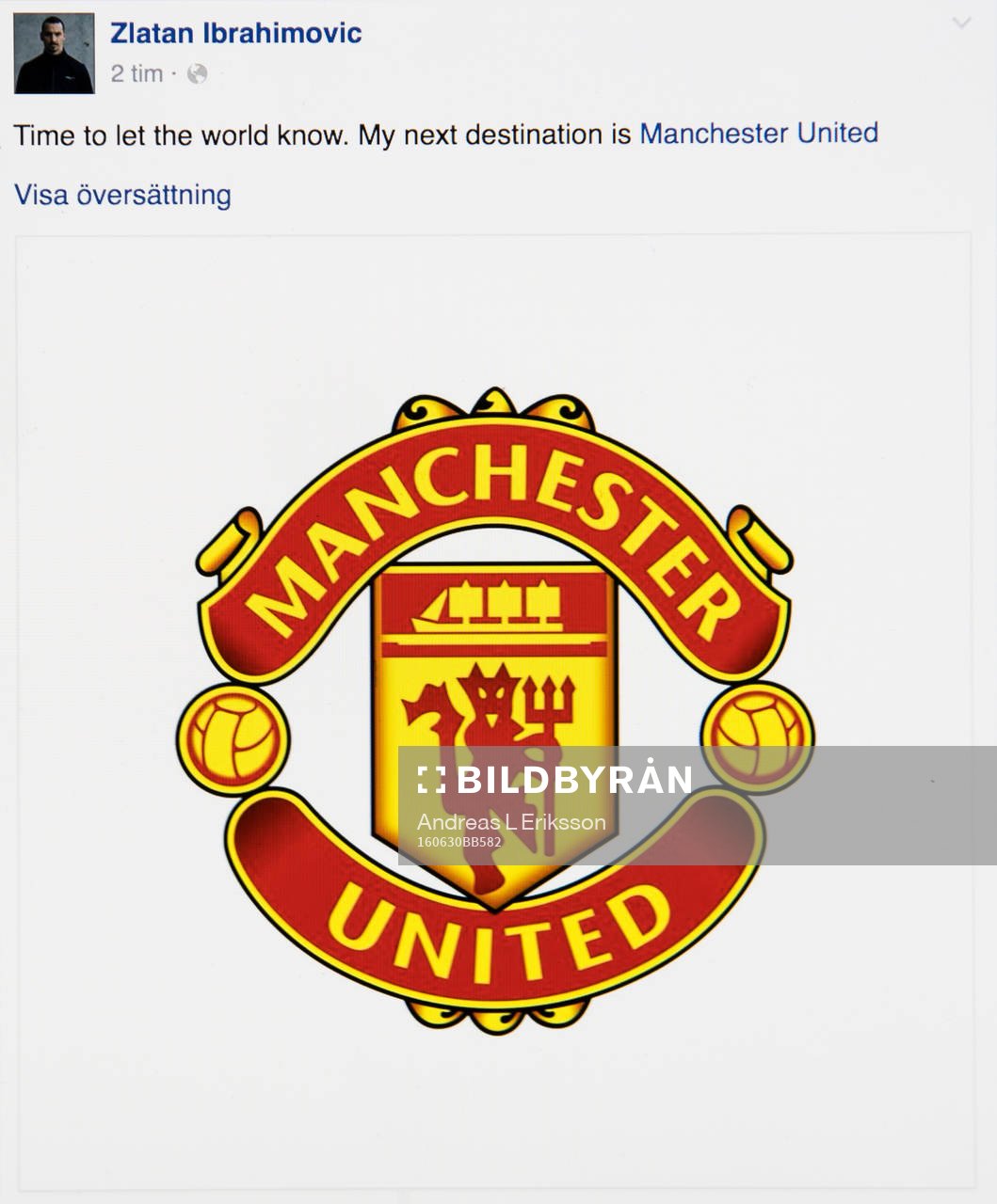 Zlatan Ibrahimovic bekräftar övergången till Manchester