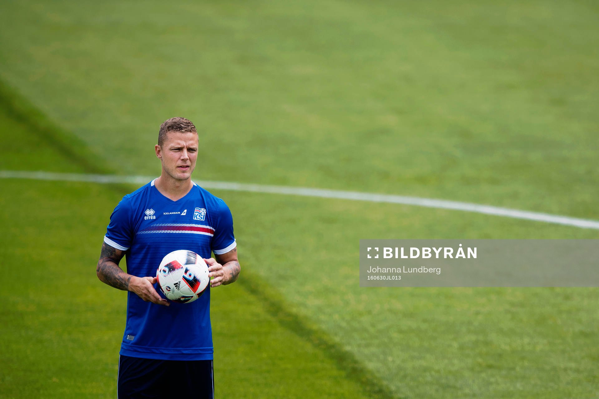 Ragnar Sigurdsson  på Islands fotbollslandslags träning