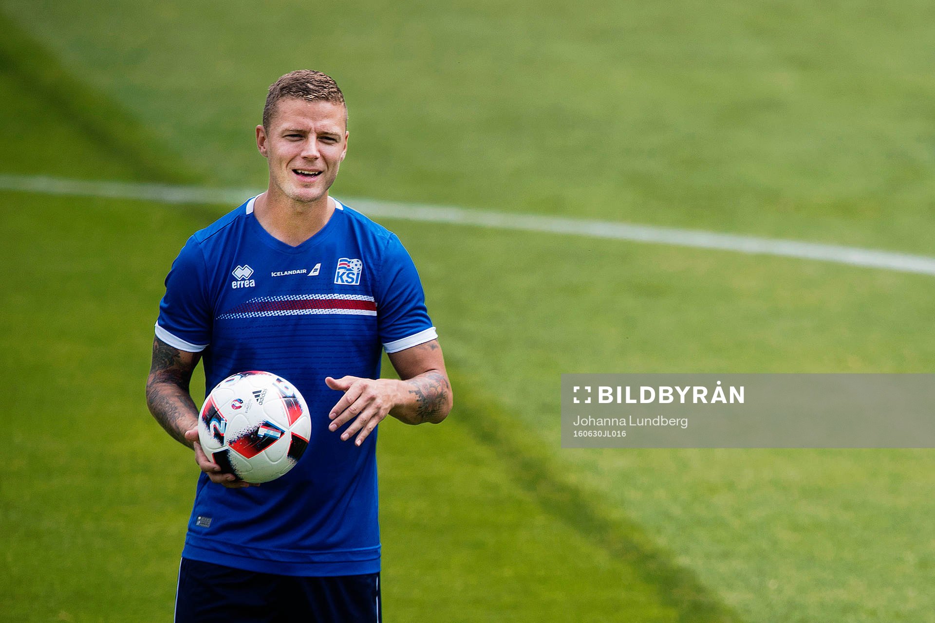 Ragnar Sigurdsson  på Islands fotbollslandslags träning
