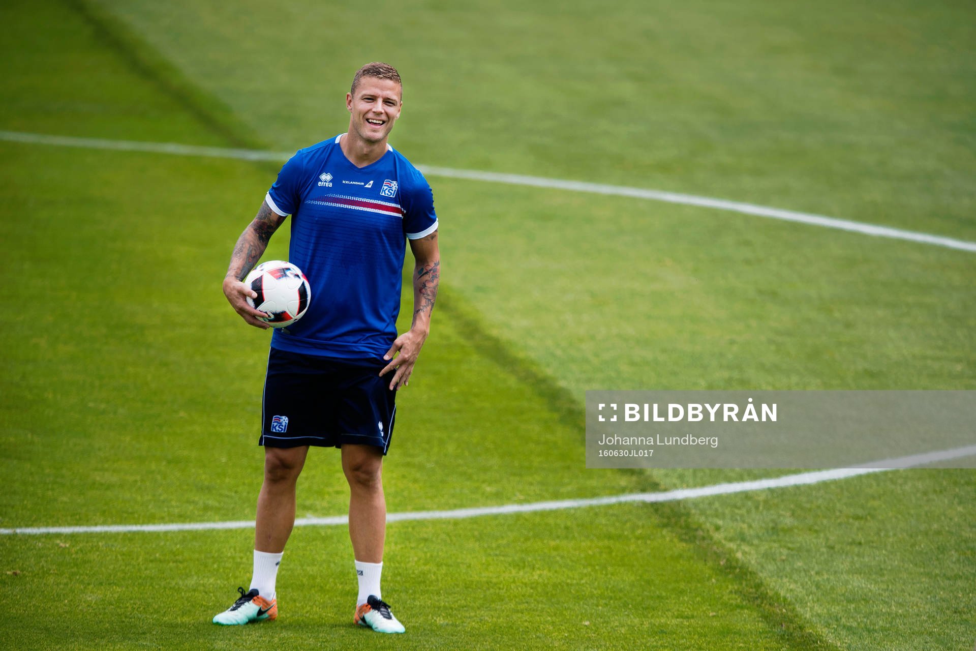 Ragnar Sigurdsson  på Islands fotbollslandslags träning