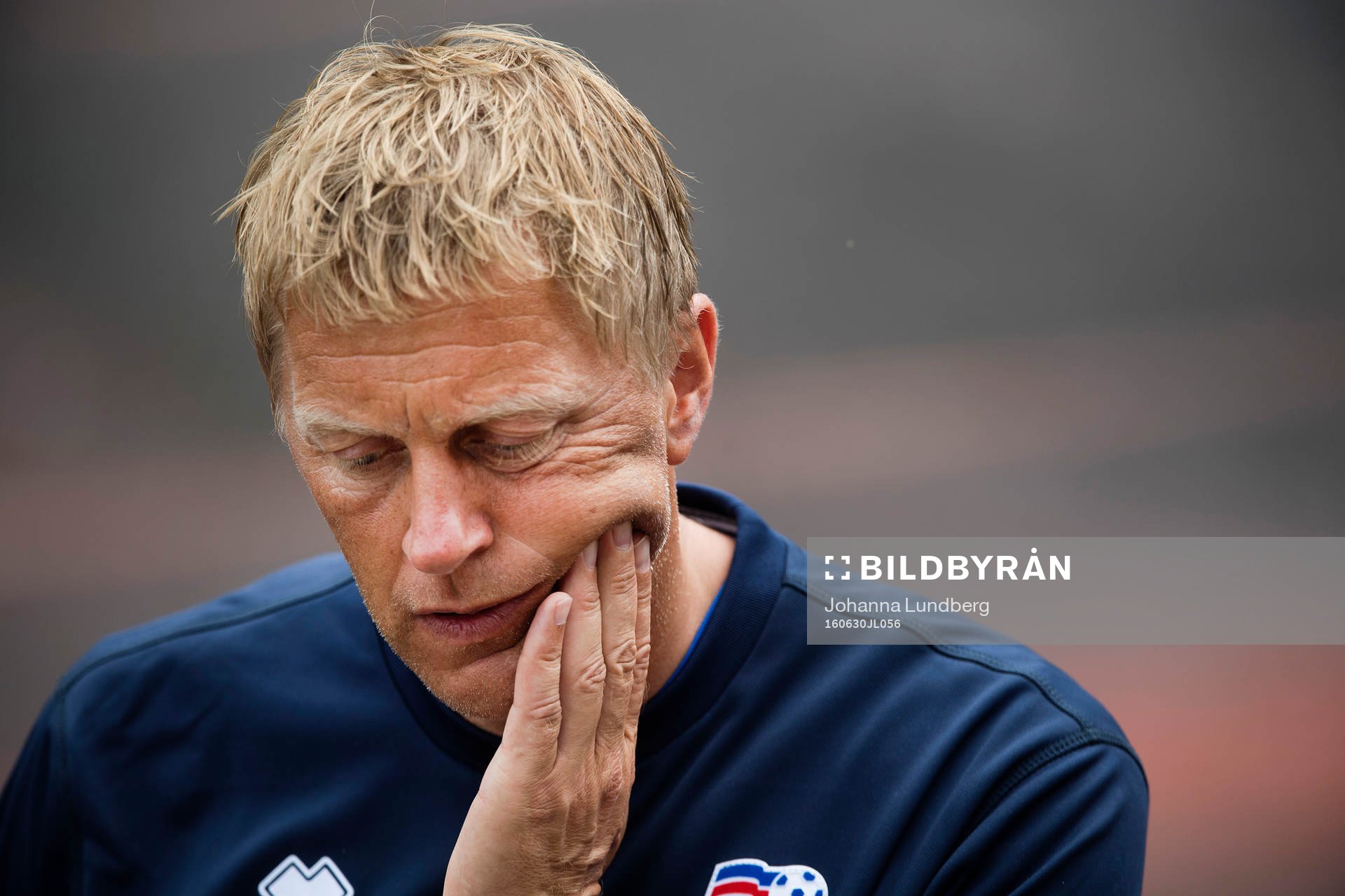 förbundskapten Heimir Hallgrimsson på Islands