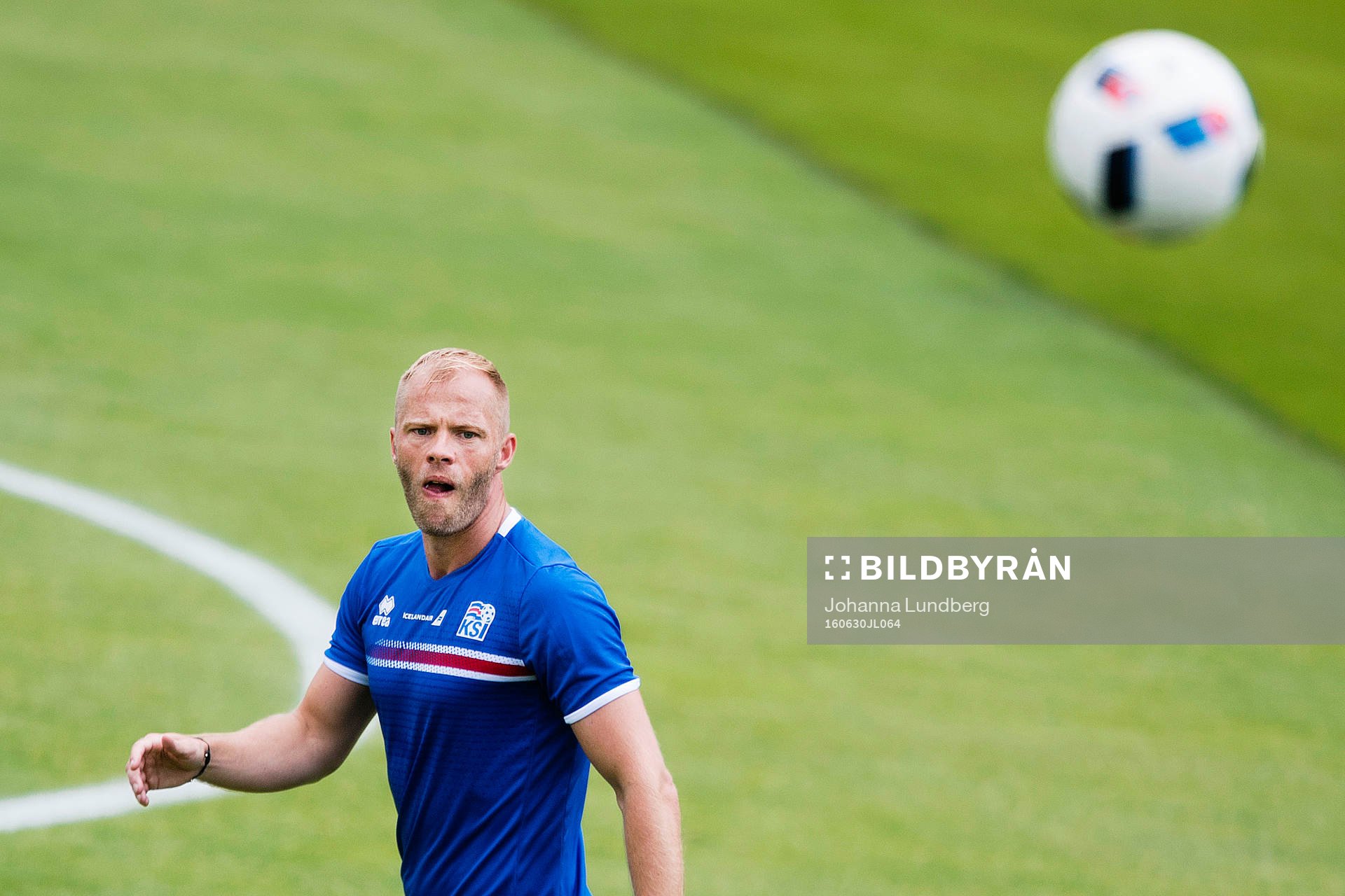 Eidur Gudjohnsen  på Islands fotbollslandslags träning
