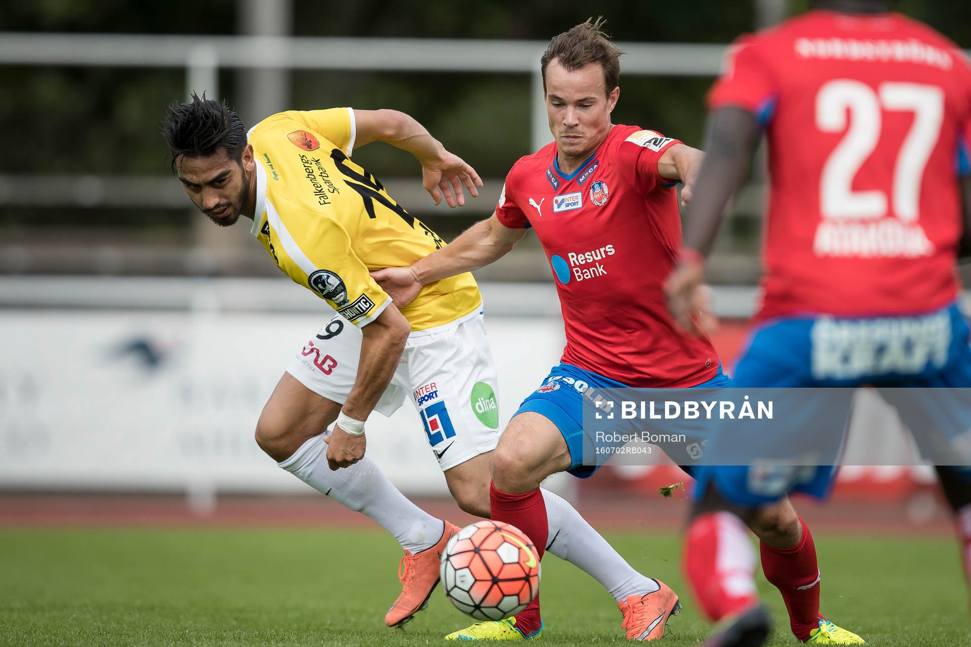 Falkenbergs Amin Nazari och Helsingborgs Anton Wede
