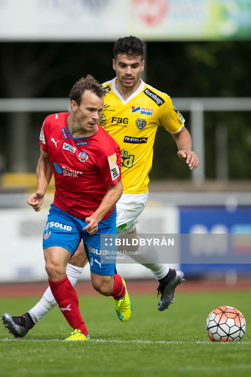Helsingborgs Anton Wede och Falkenbergs Zlatan Krizanovic