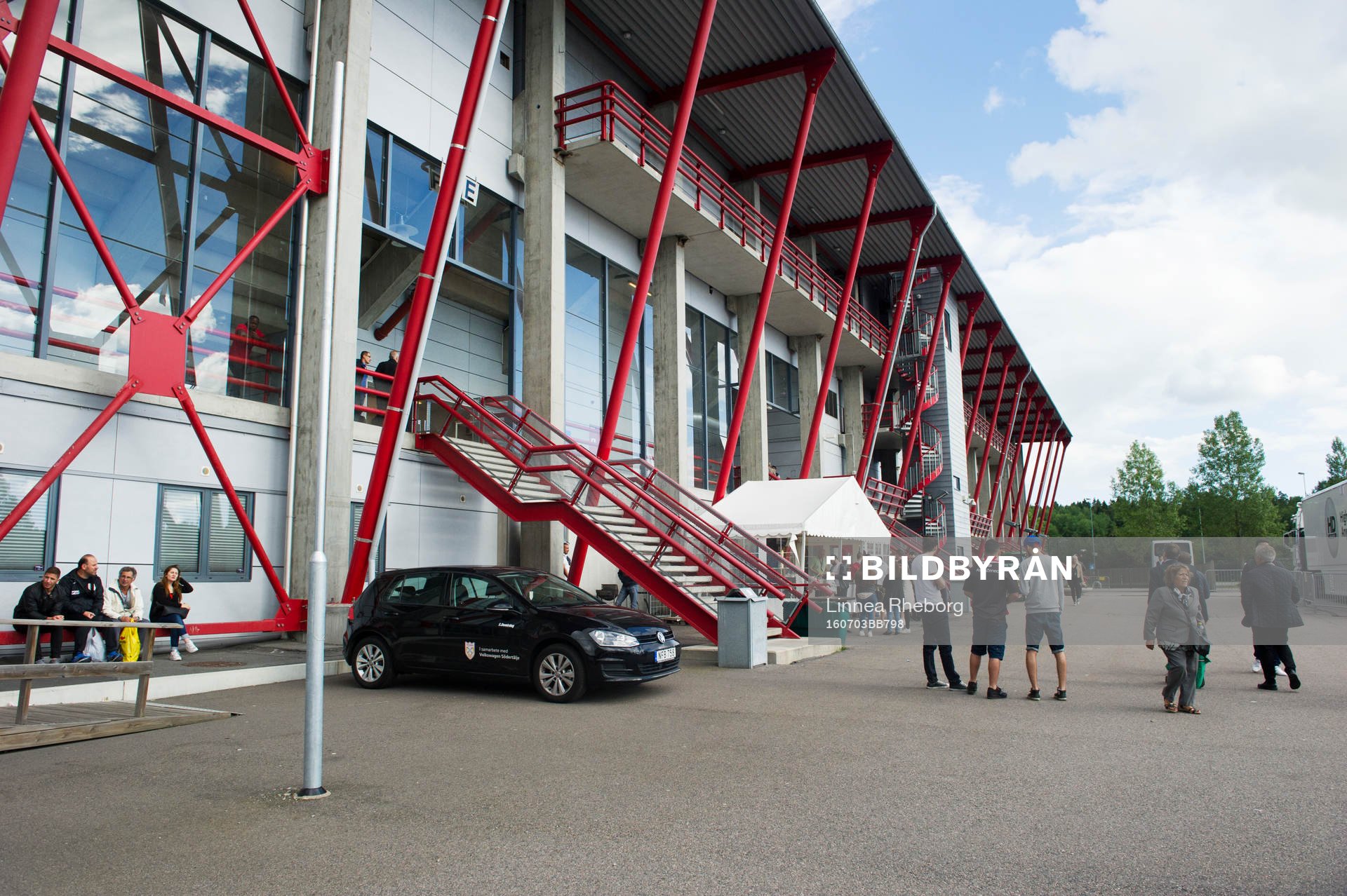 Exteriör av Södertälje Fotbollsarena