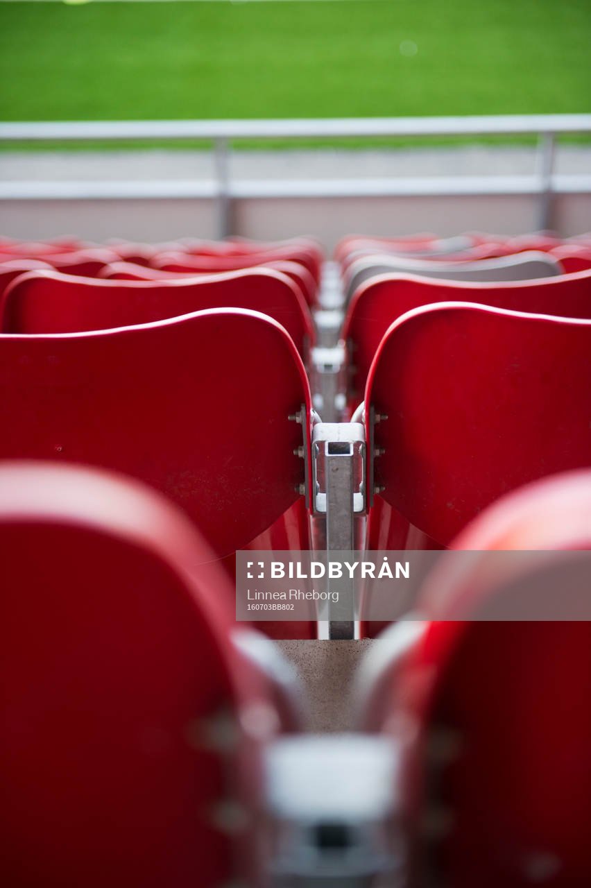 Interiör av Södertälje Fotbollsarena