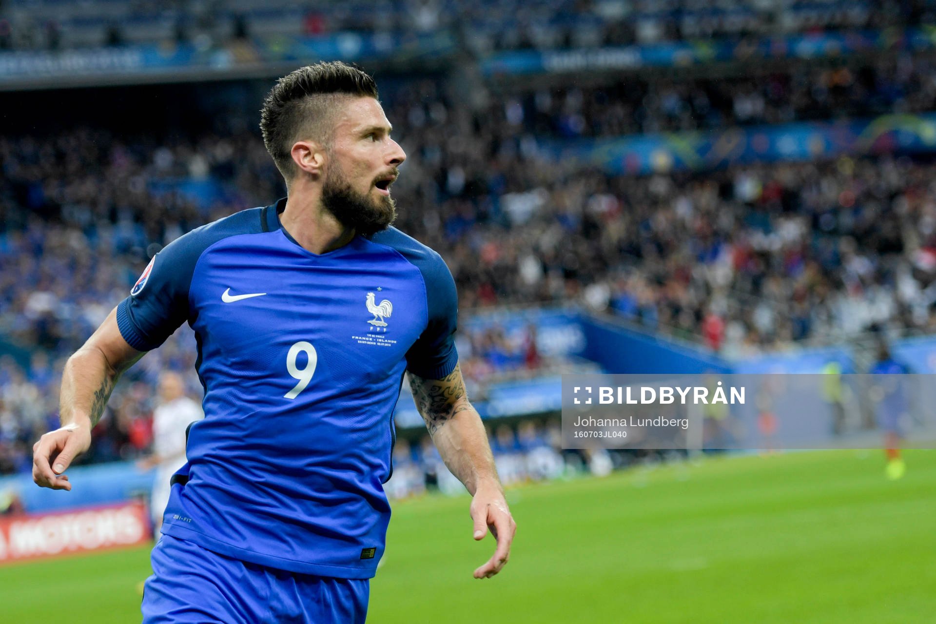 Frankrikes Olivier Giroud jublar