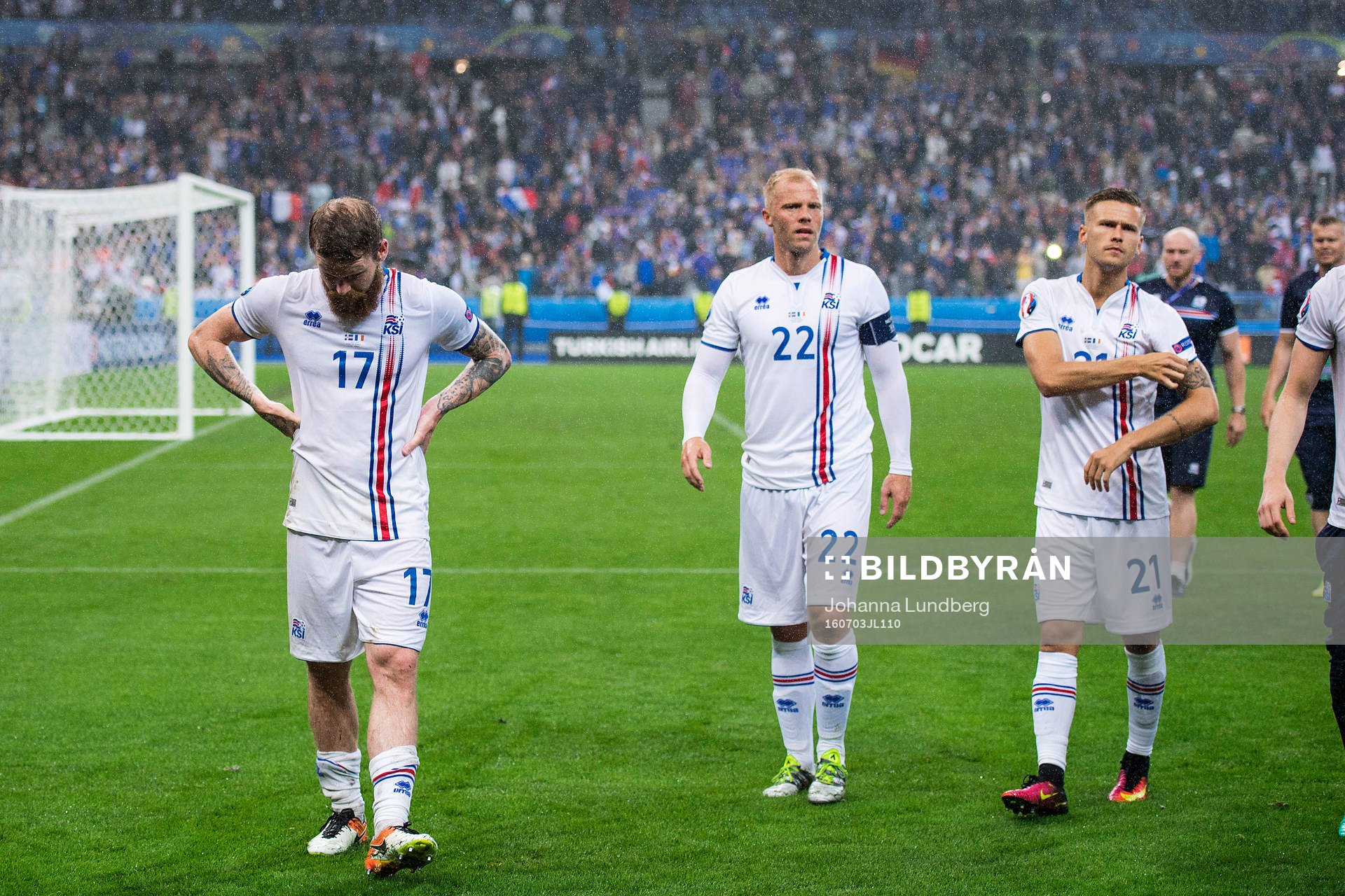 Islands Aron Gunnarsson, Eidur Gudjohnsen och Arnor Ingvi