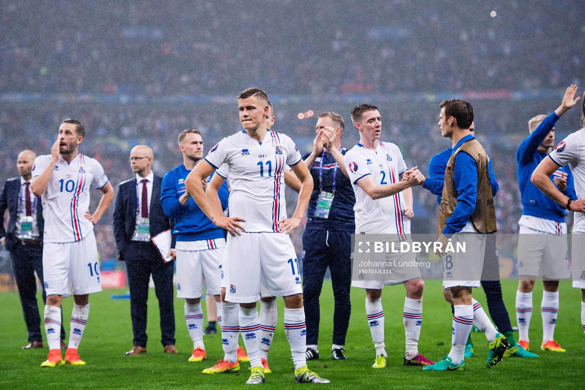 Islands Hordur Magnusson, Alfred Finnbogason och Birkir