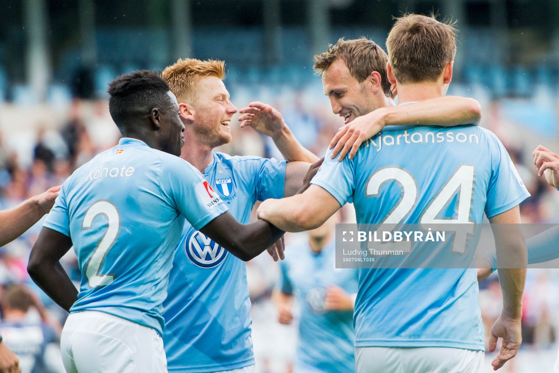 Malmö FFs Pa Konate, Anders Christiansen och Magnus Wolff