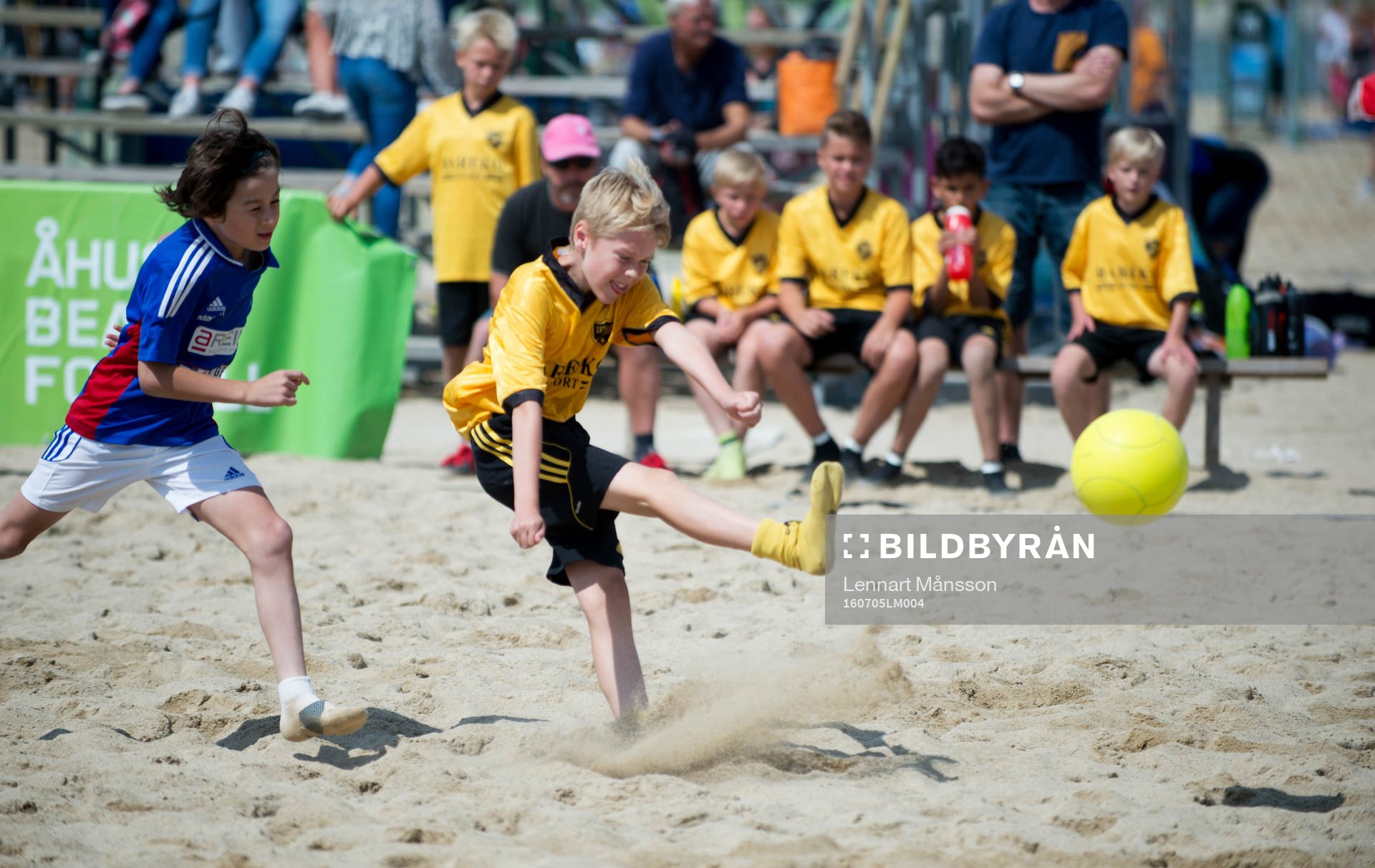 i matchen i beachsoccer med IFK Hässleholms pojkar födda
