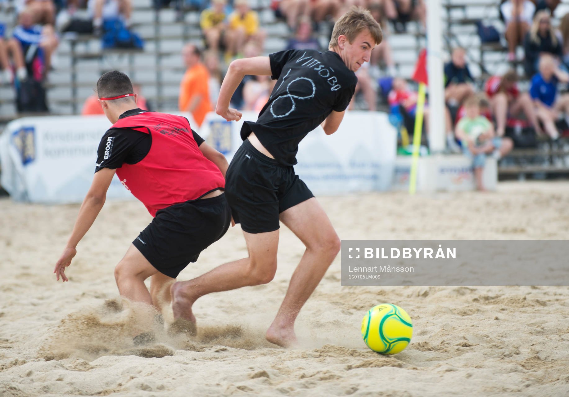 i matchen i beachsoccer med IFK Hässleholms pojkar födda