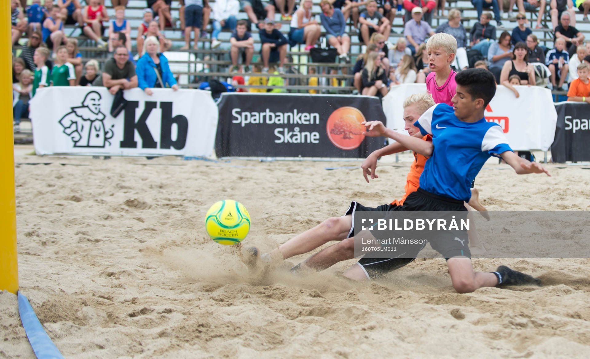 Närkamp  i matchen i beachsoccer med IFK Hässleholms