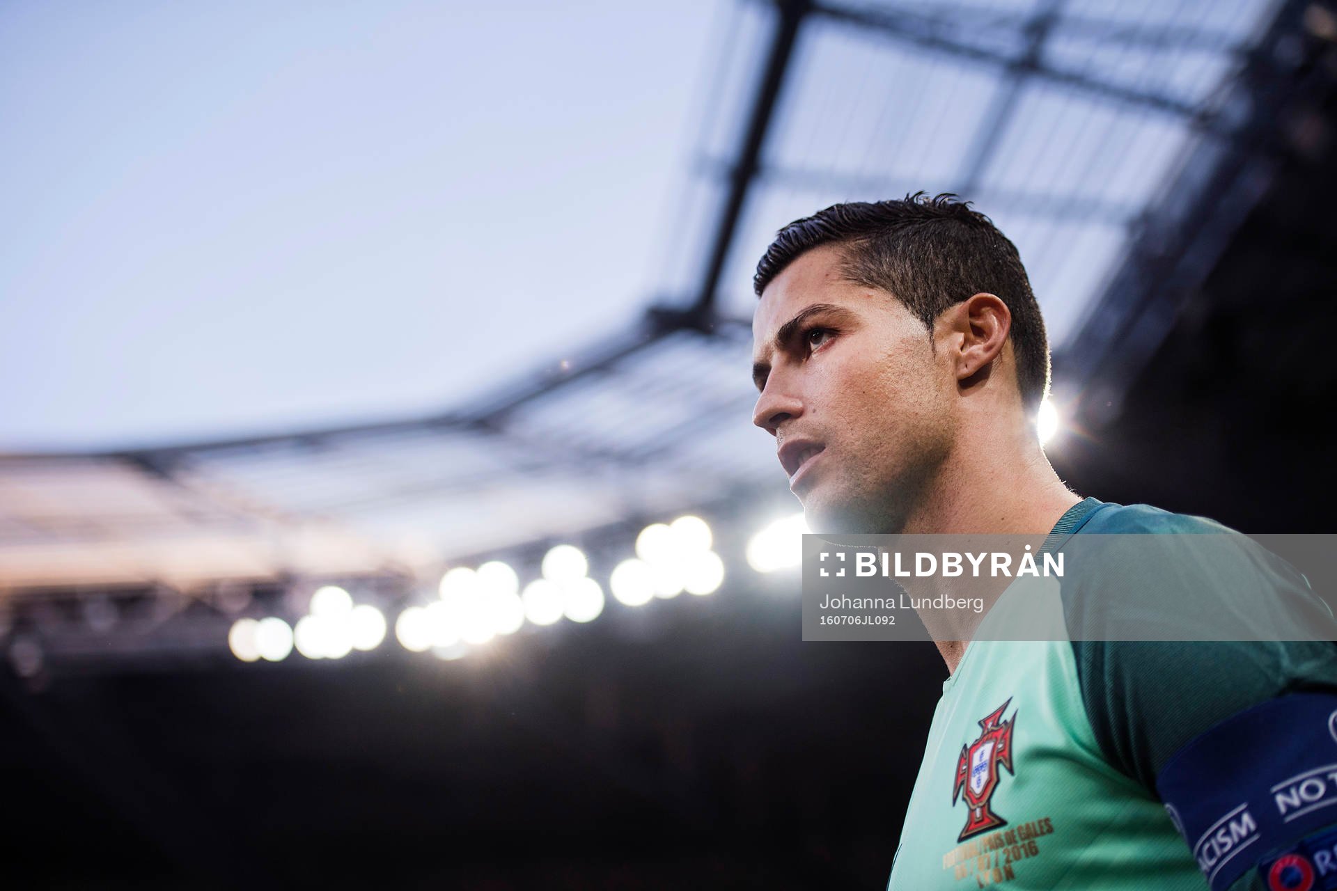 Portugals Cristiano Ronaldo under fotbollsmatchen mellan Portugal och Wales under fotbolls-EM den 6 juli 2016 i Lyon.