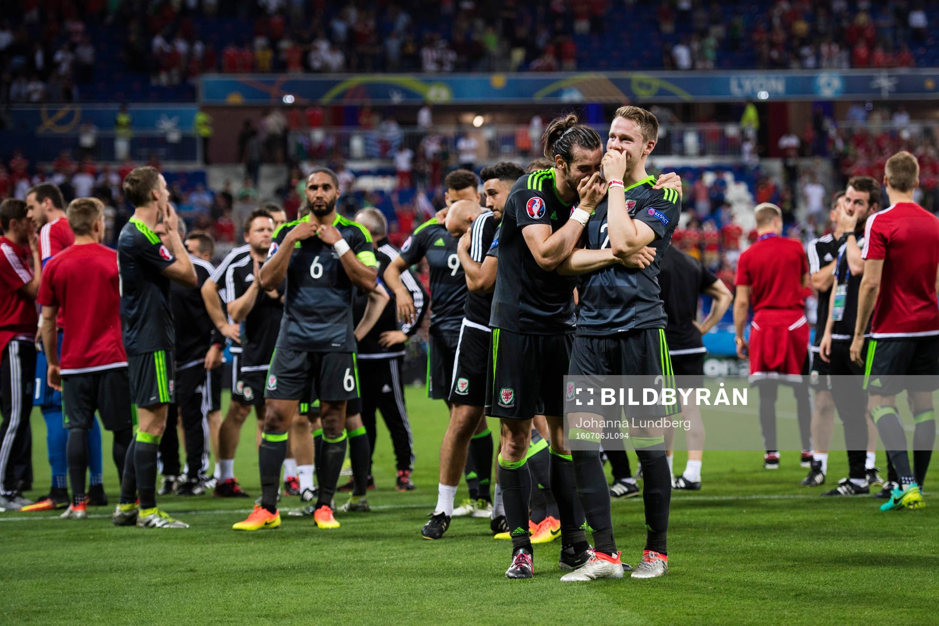 Wales Gareth Bale och Chris Gunter