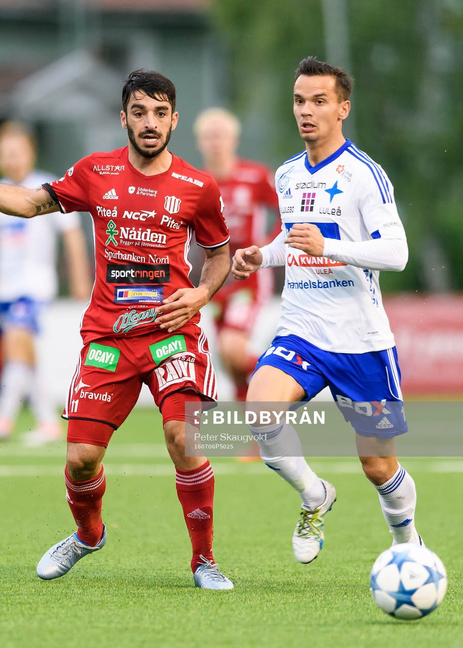 s Arish Nouri och Luleå:s Patrik Pettersson