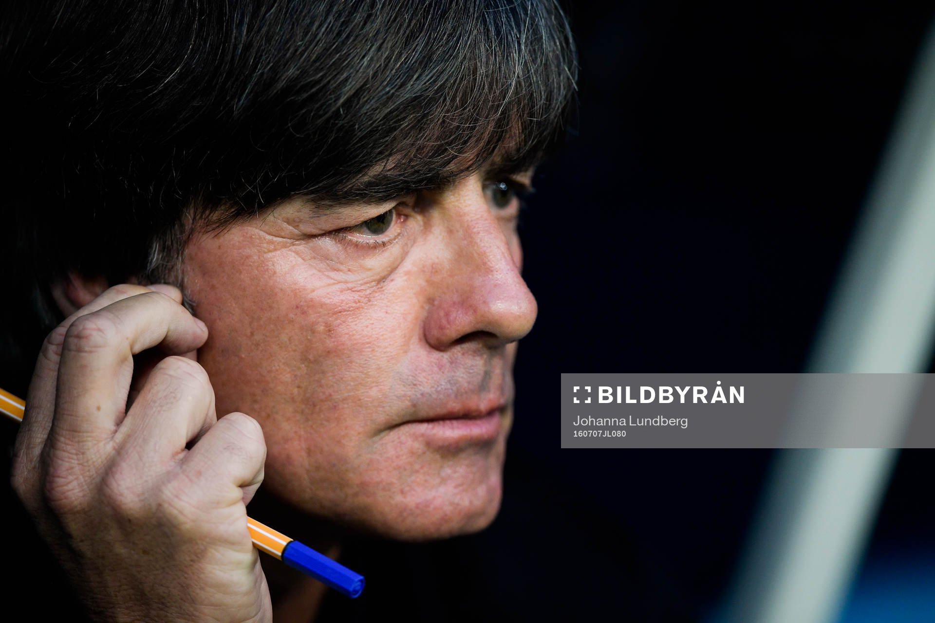 Tysklands Bförbundskapten Joachim Löw före   semifinalen