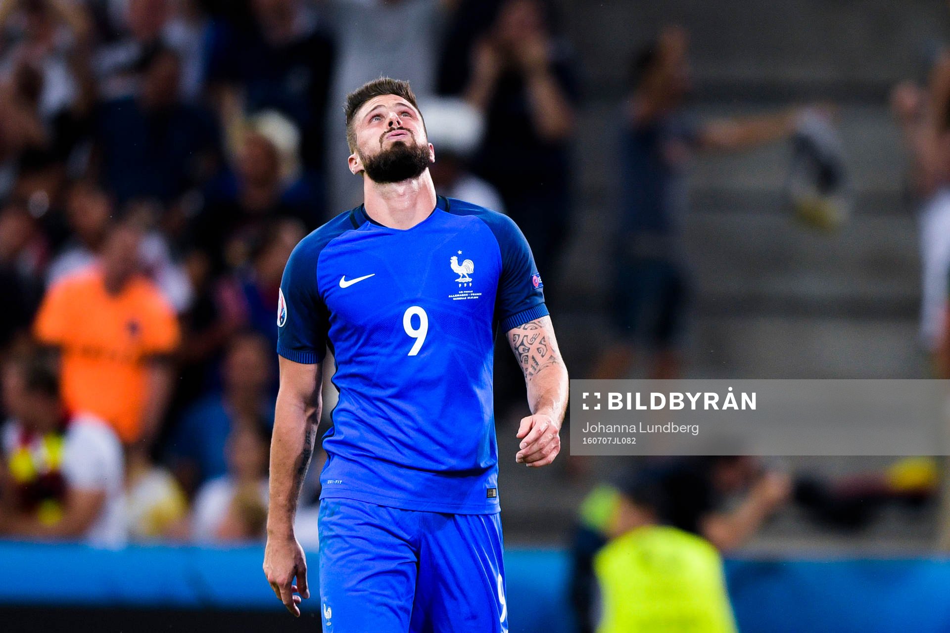 Frankrikes Olivier Giroud deppar