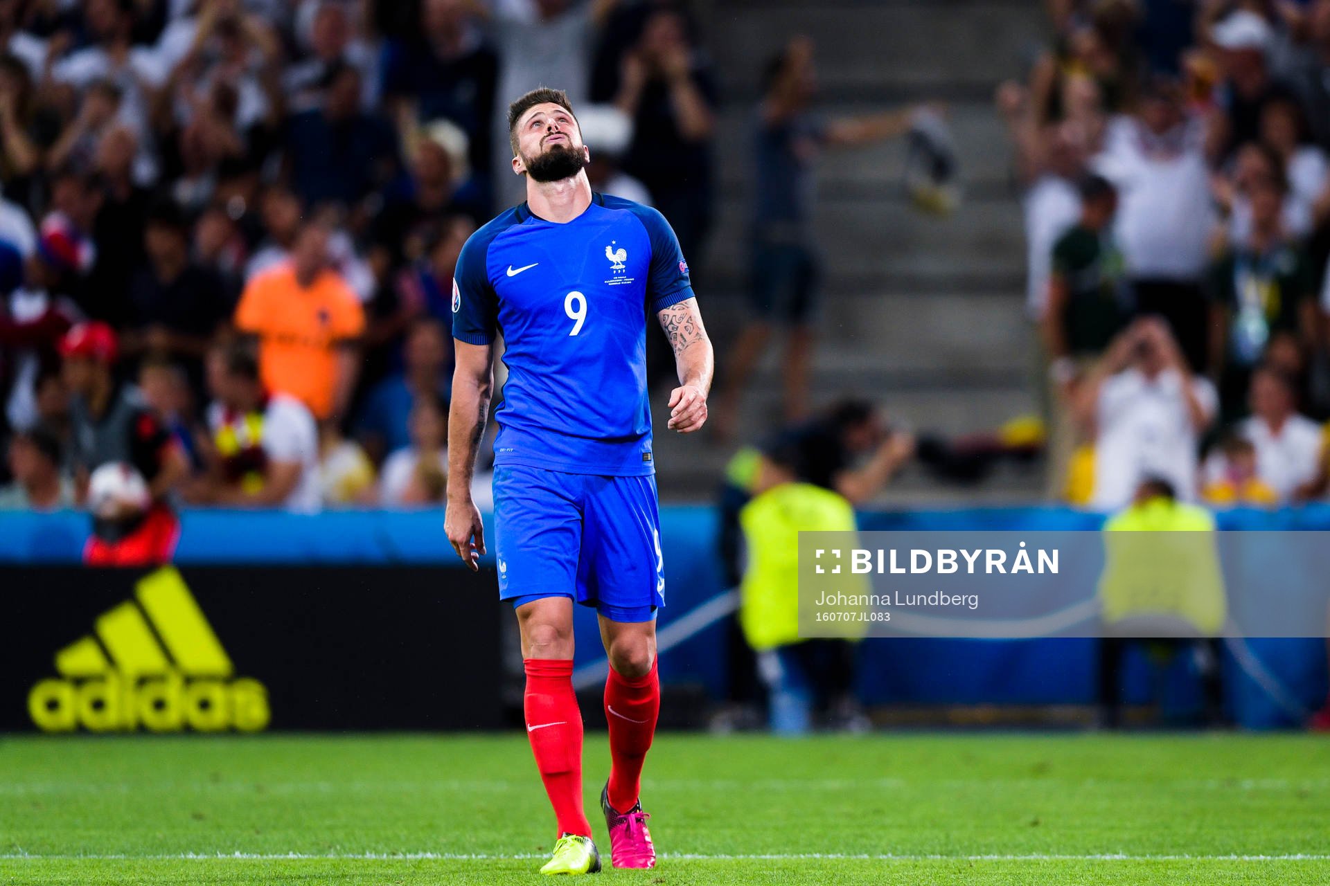 Frankrikes Olivier Giroud deppar