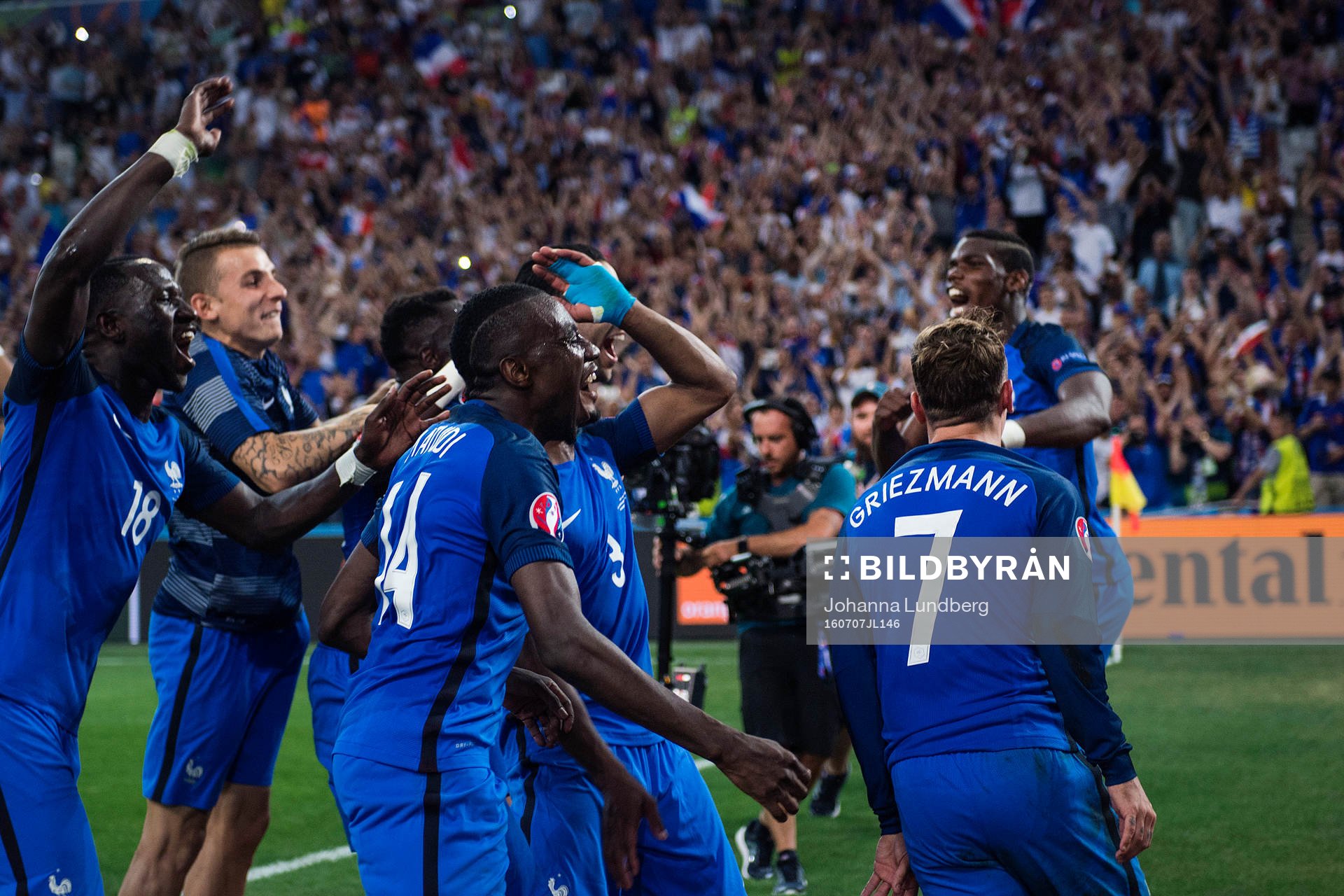 Frankrikes spelare med Blaise Matuidi och Antoine Griezmann