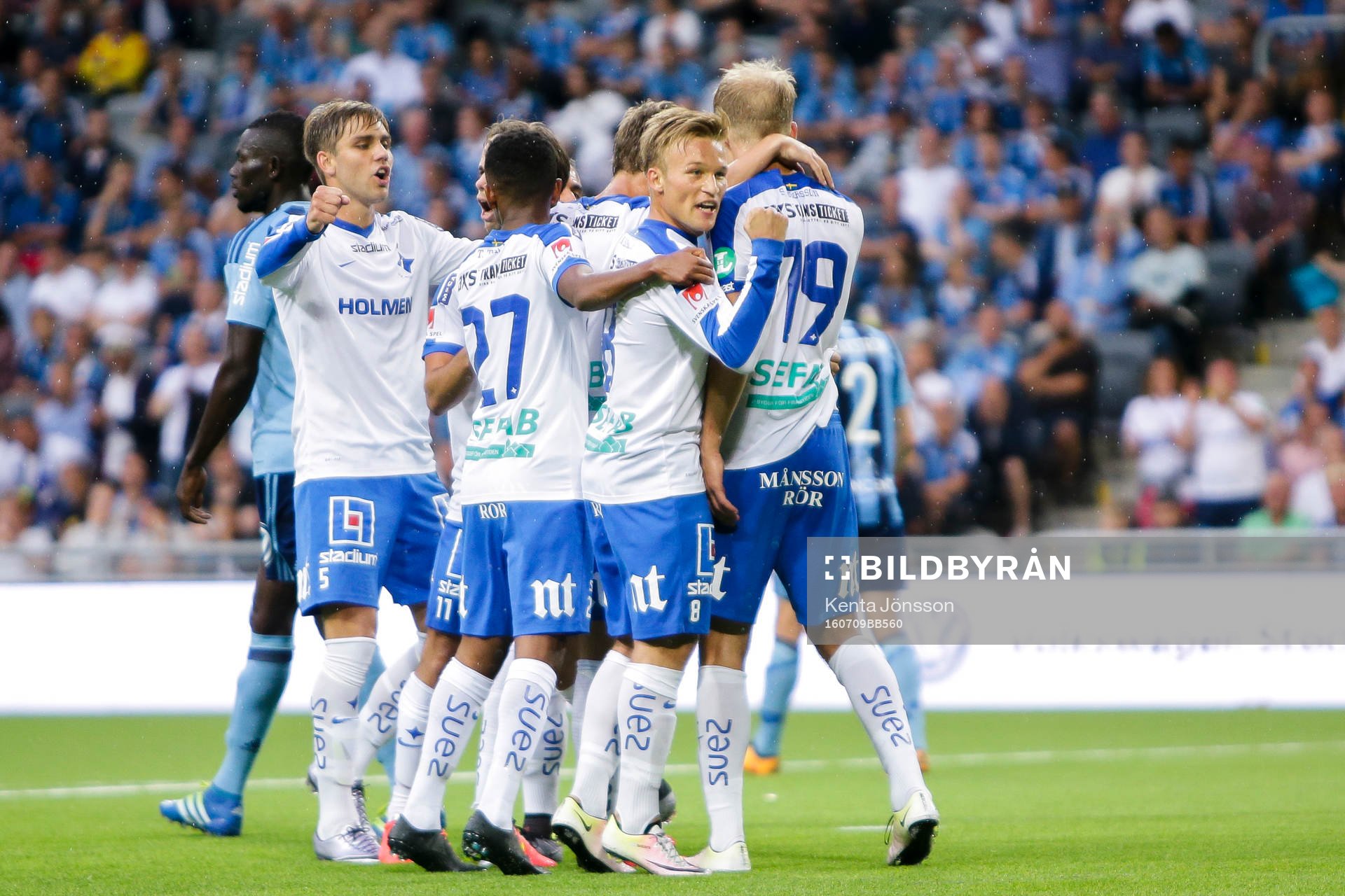Norrköpings spelare jublar