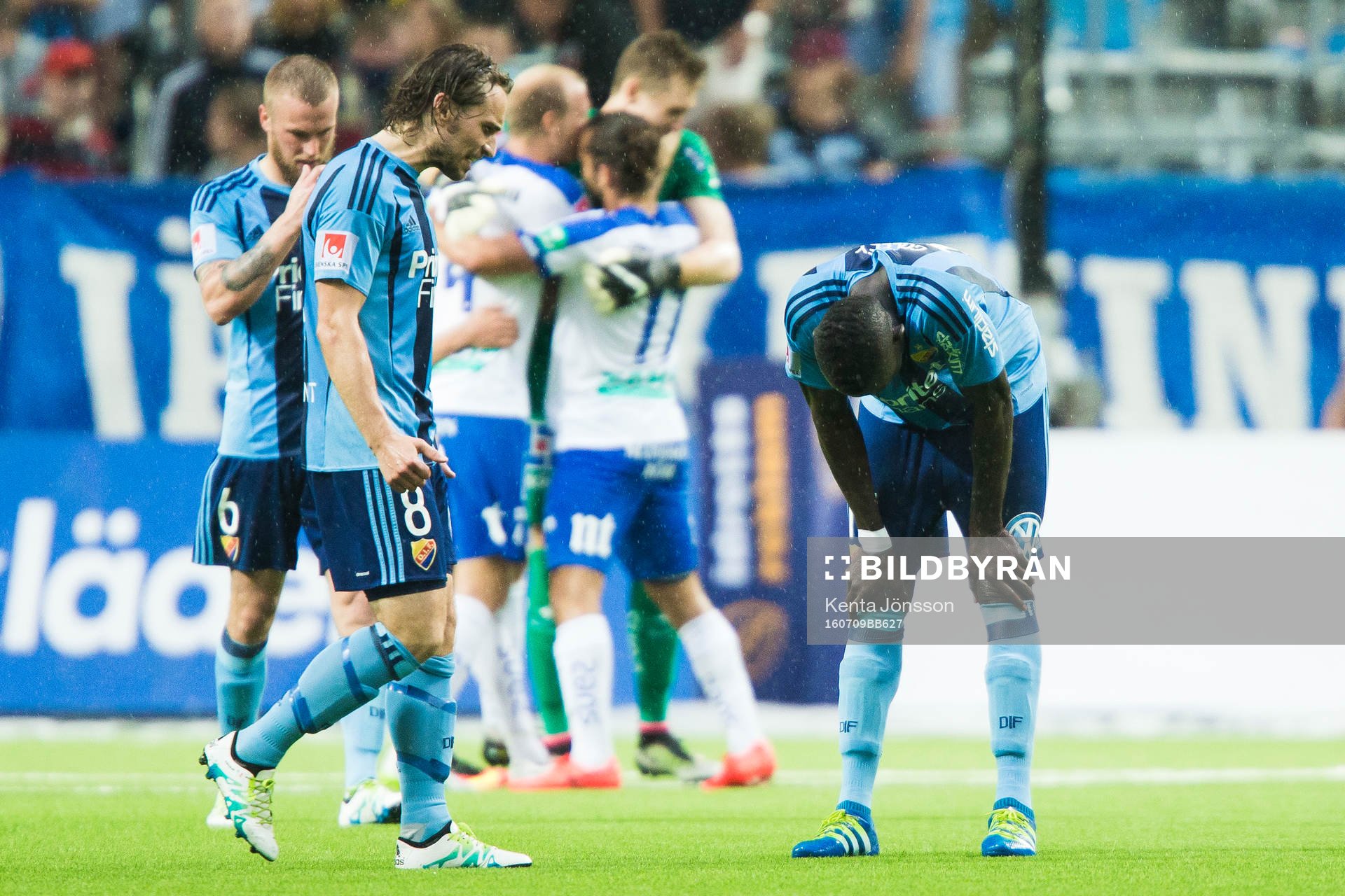 Djurgårdens Omar Colley , Kevin Walker och Alexander