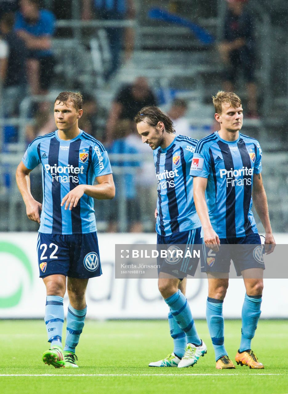 Djurgårdens Jesper Karlström , Kevin Walker och Tim