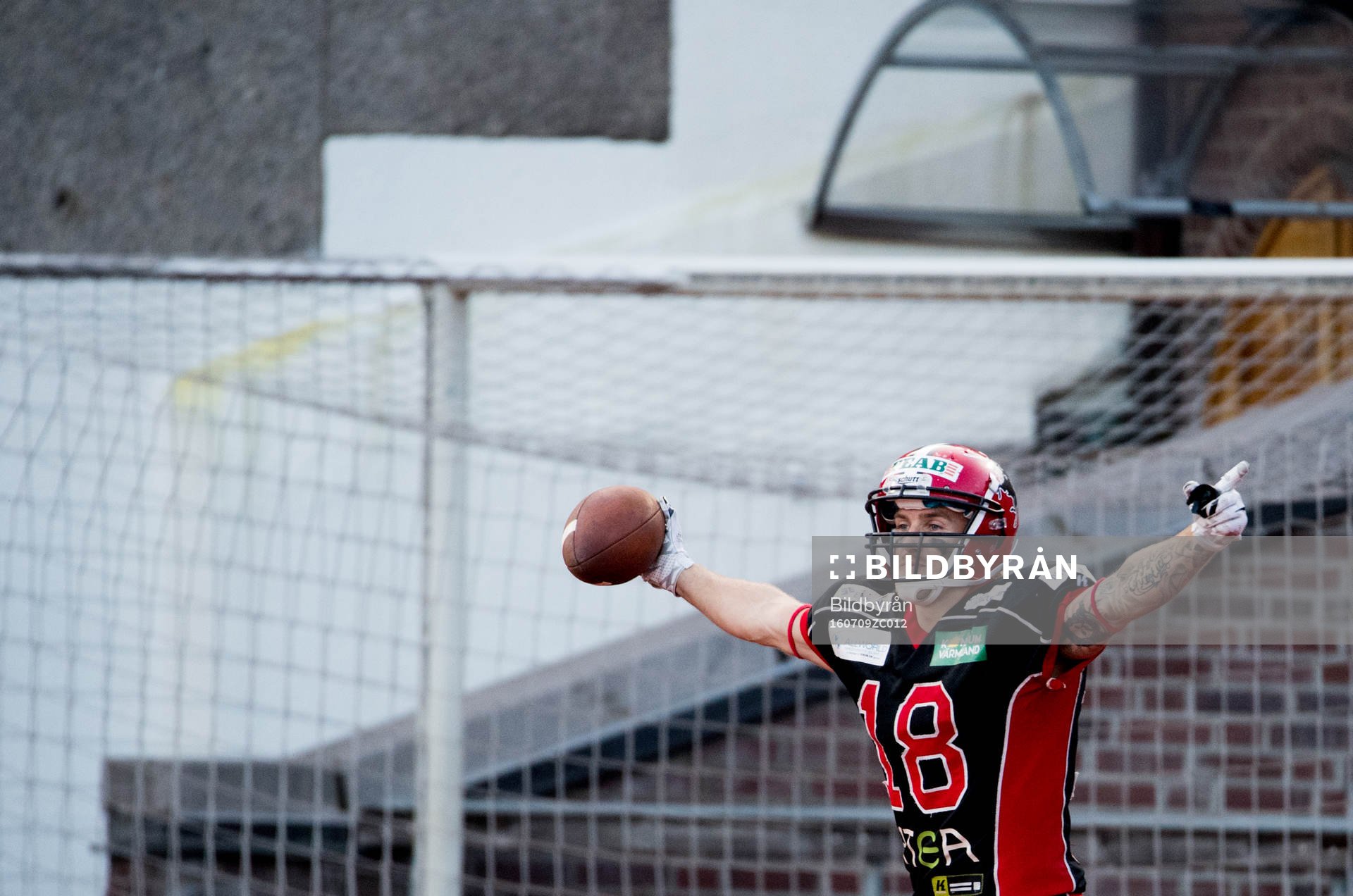 André Holgård firar sin touch down