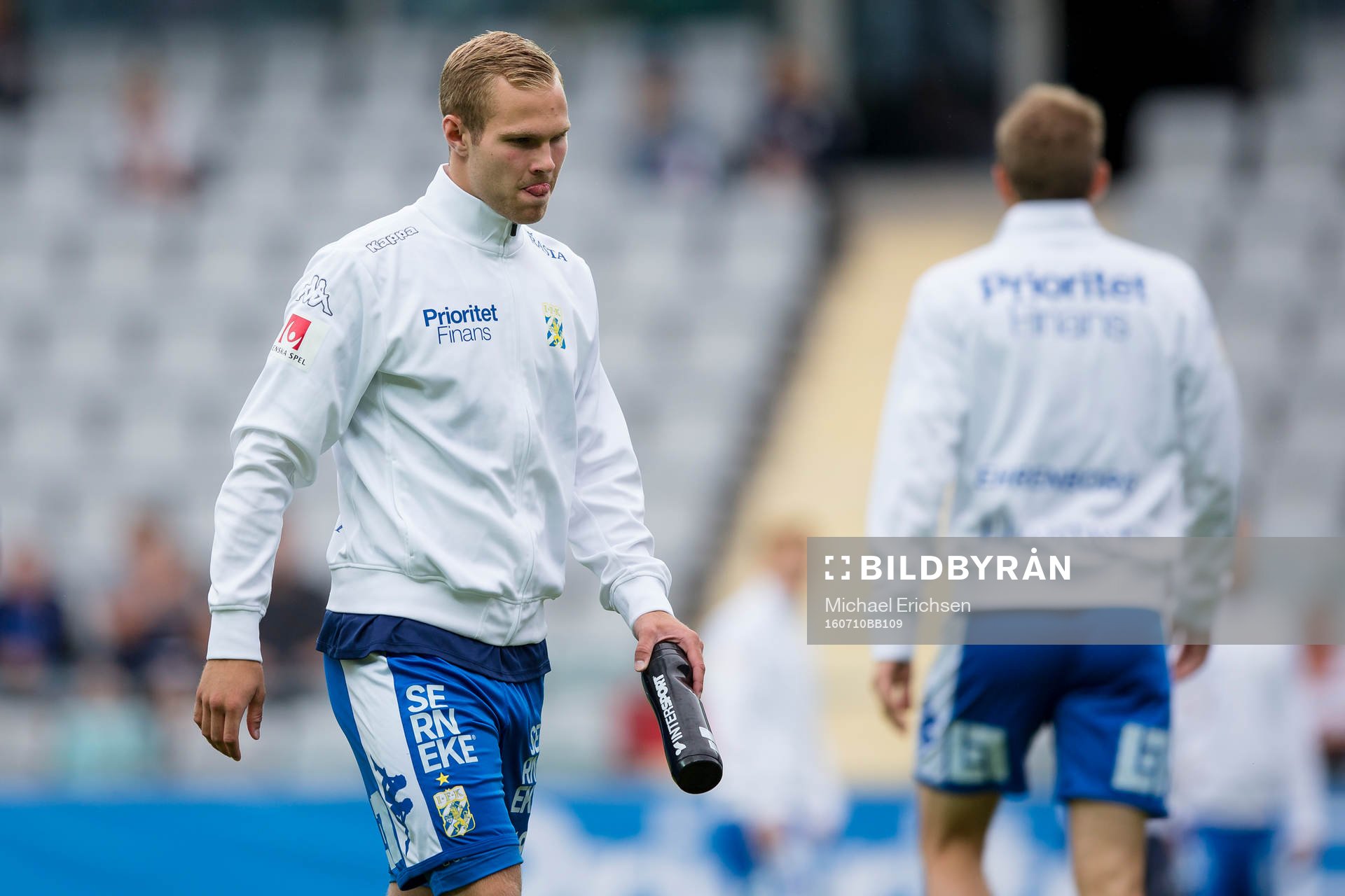 IFK Göteborgs Gustav Engvall på uppvärmningen innan