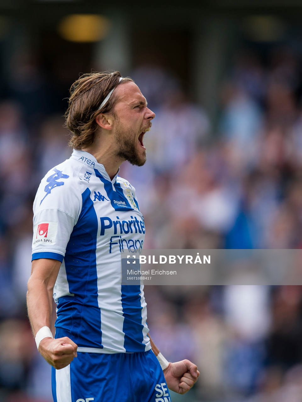 IFK Göteborgs Tom Pettersson jublar efter att ha gjort 4-1 under fotbollsmatchen i Allsvenskan mellan IFK Göteborg och GIF Sundsvall den 10 juli 2016 i Göteborg.