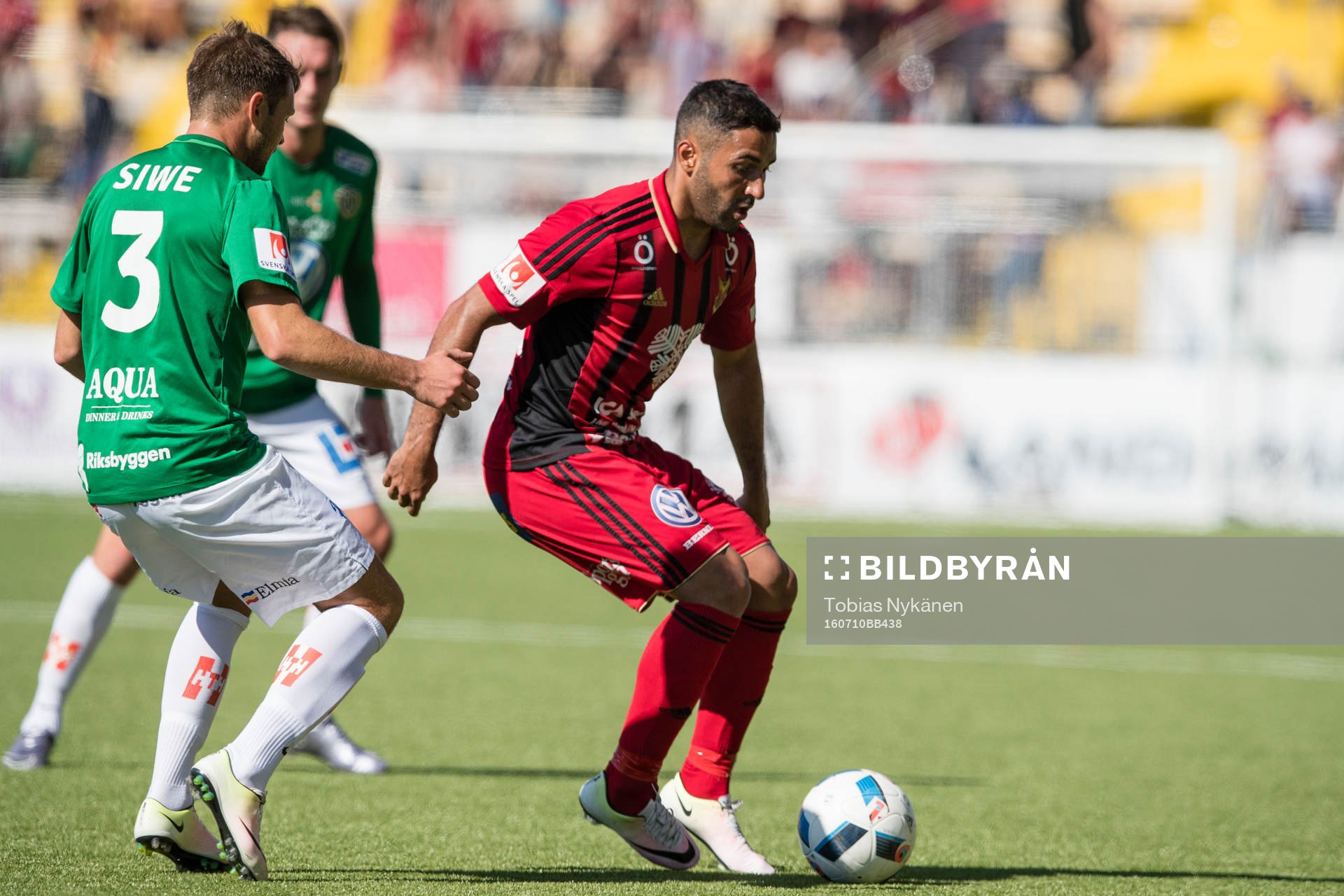 Östersunds Gabriel Somi mot Jönköpings Tom Siwe