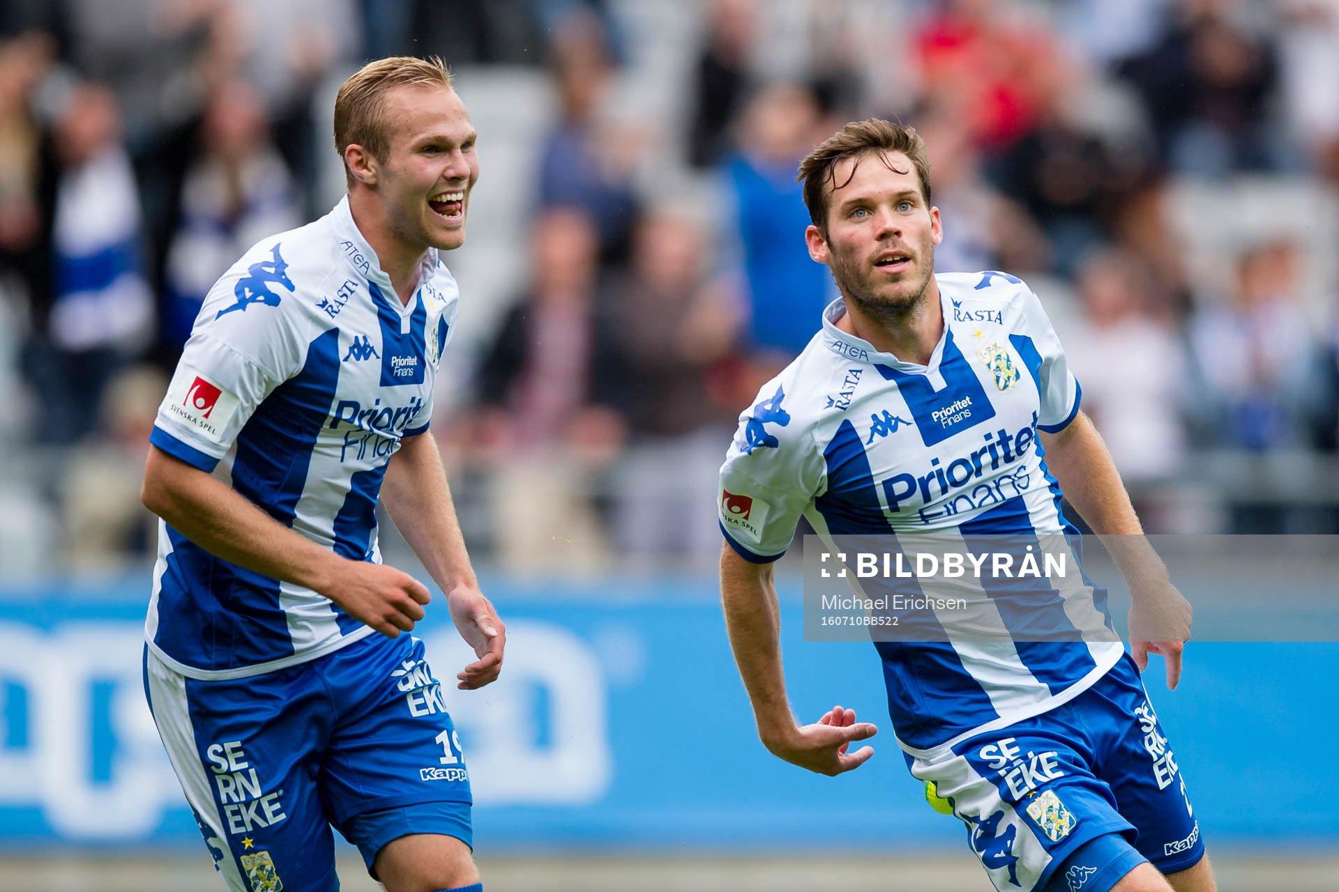 IFK Göteborgs Gustav Engvall och Emil Salomonsson jublar