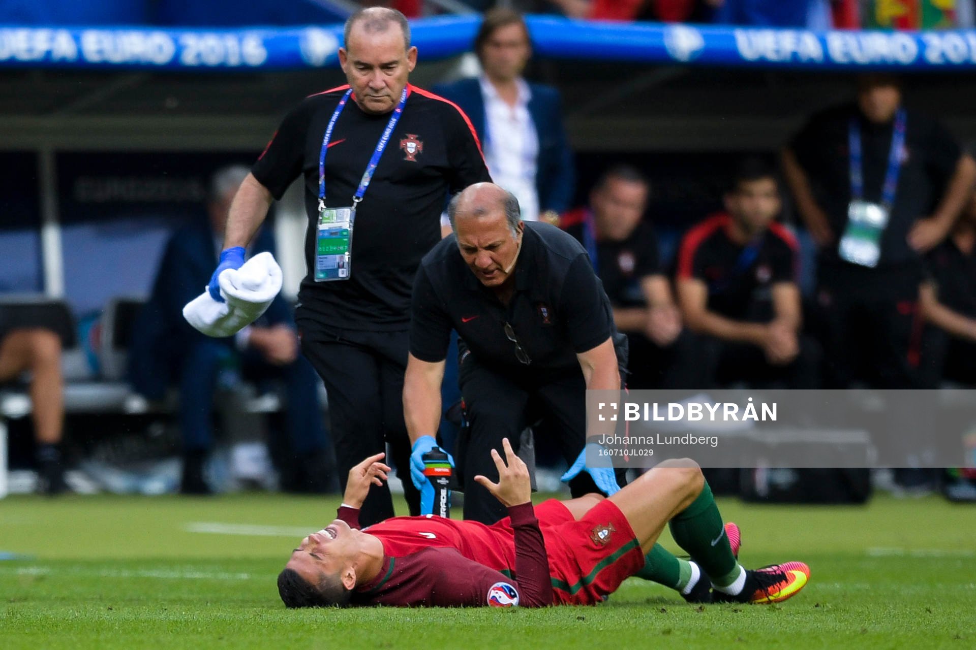 Portugals Cristiano Ronaldo har ont