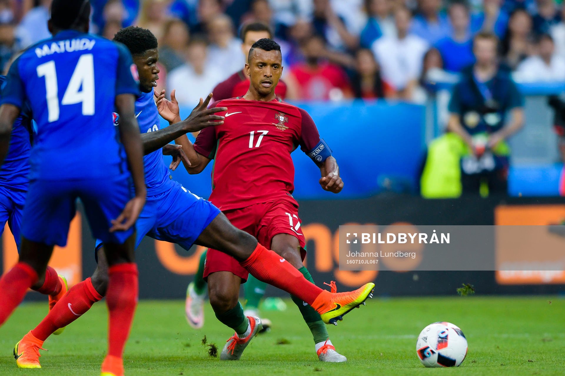 Portugals Nani och Frankrikes Samuel Umtiti