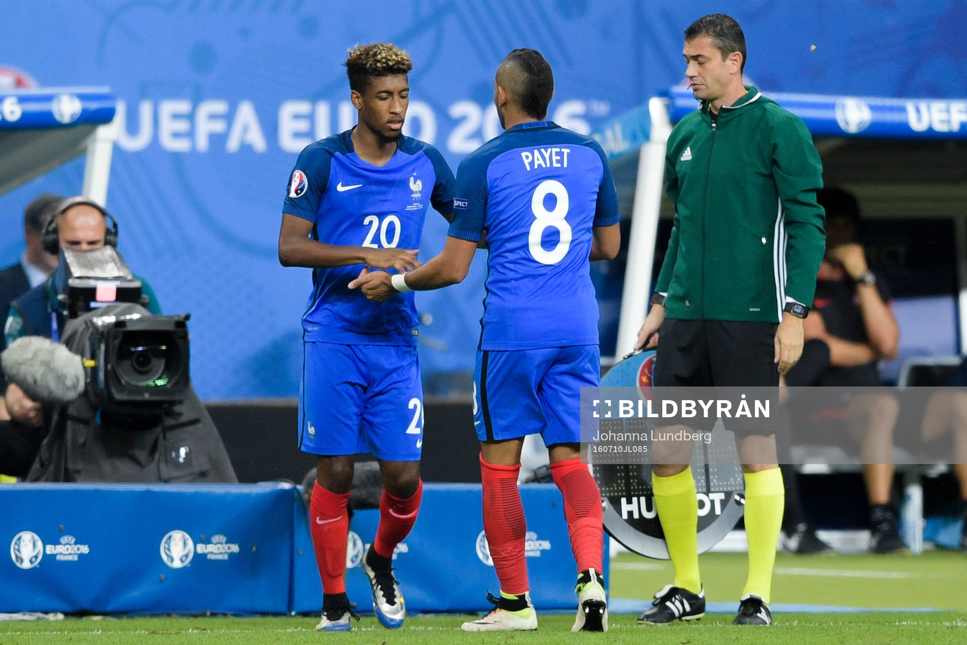 0 Byte mellan Frankrikes Kingsley Coman och Dimitri Payet