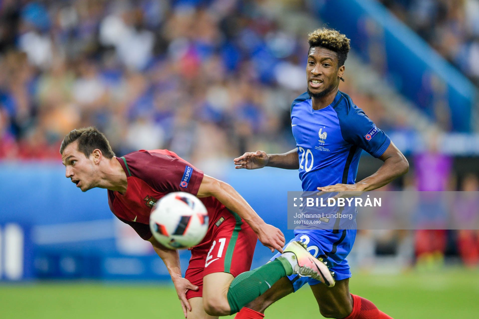 Portugals Cedric och Frankrikes Kingsley Coman