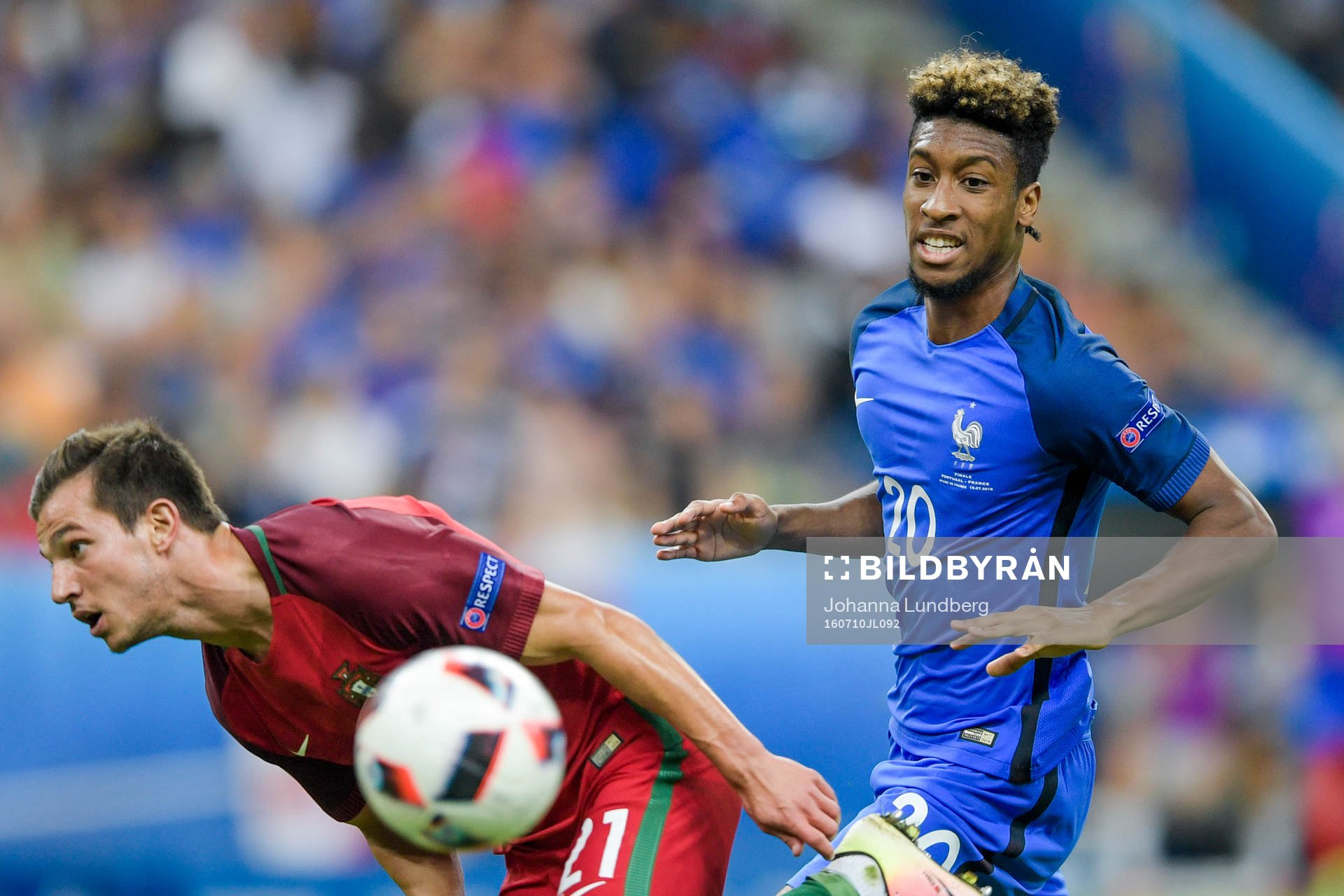 Portugals Cedric och Frankrikes Kingsley Coman