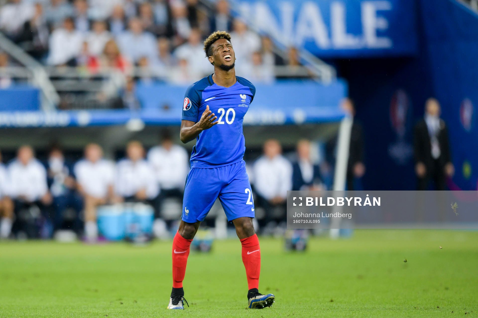 Frankrikes Kingsley Coman deppar