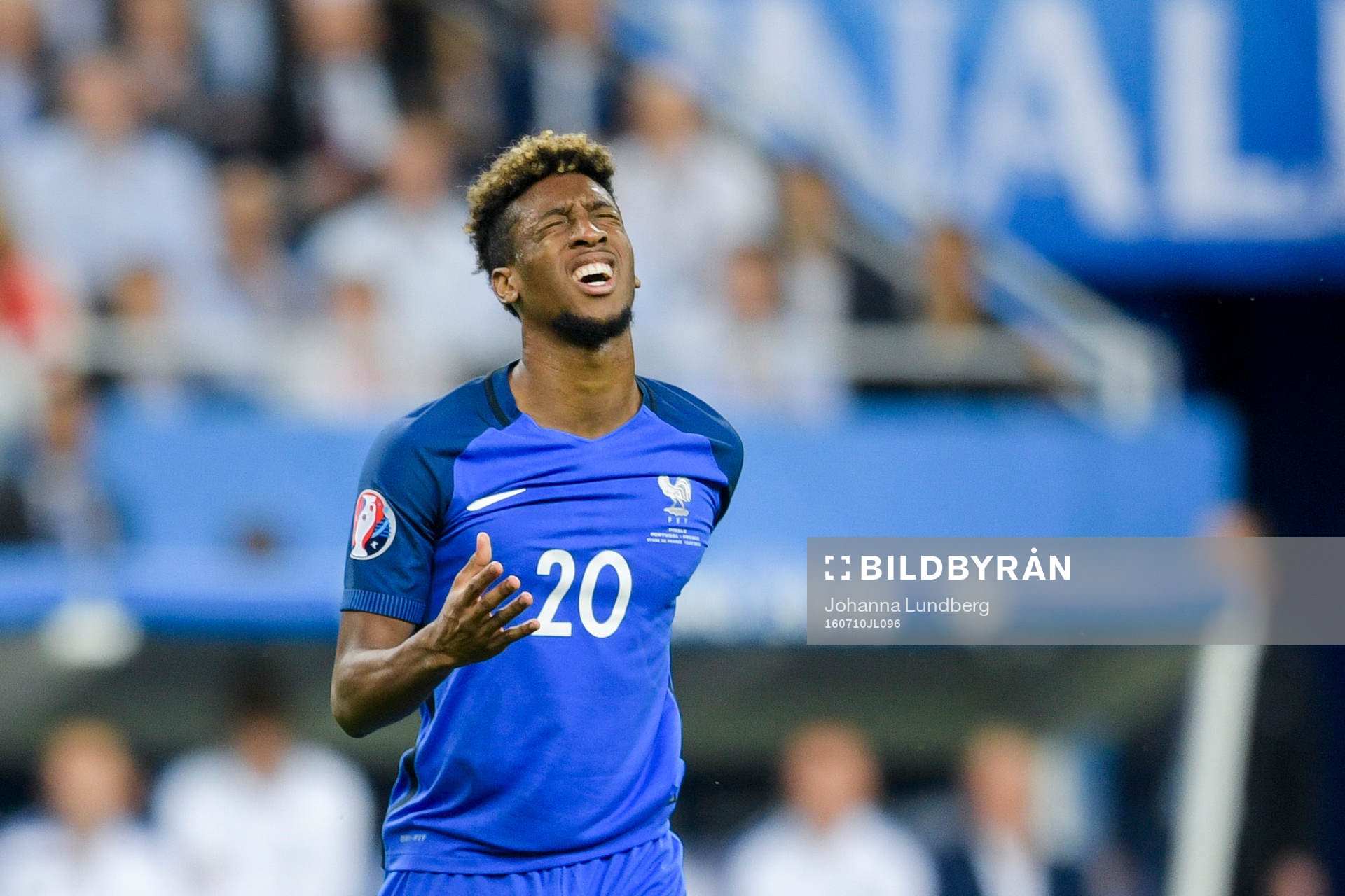 Frankrikes Kingsley Coman deppar