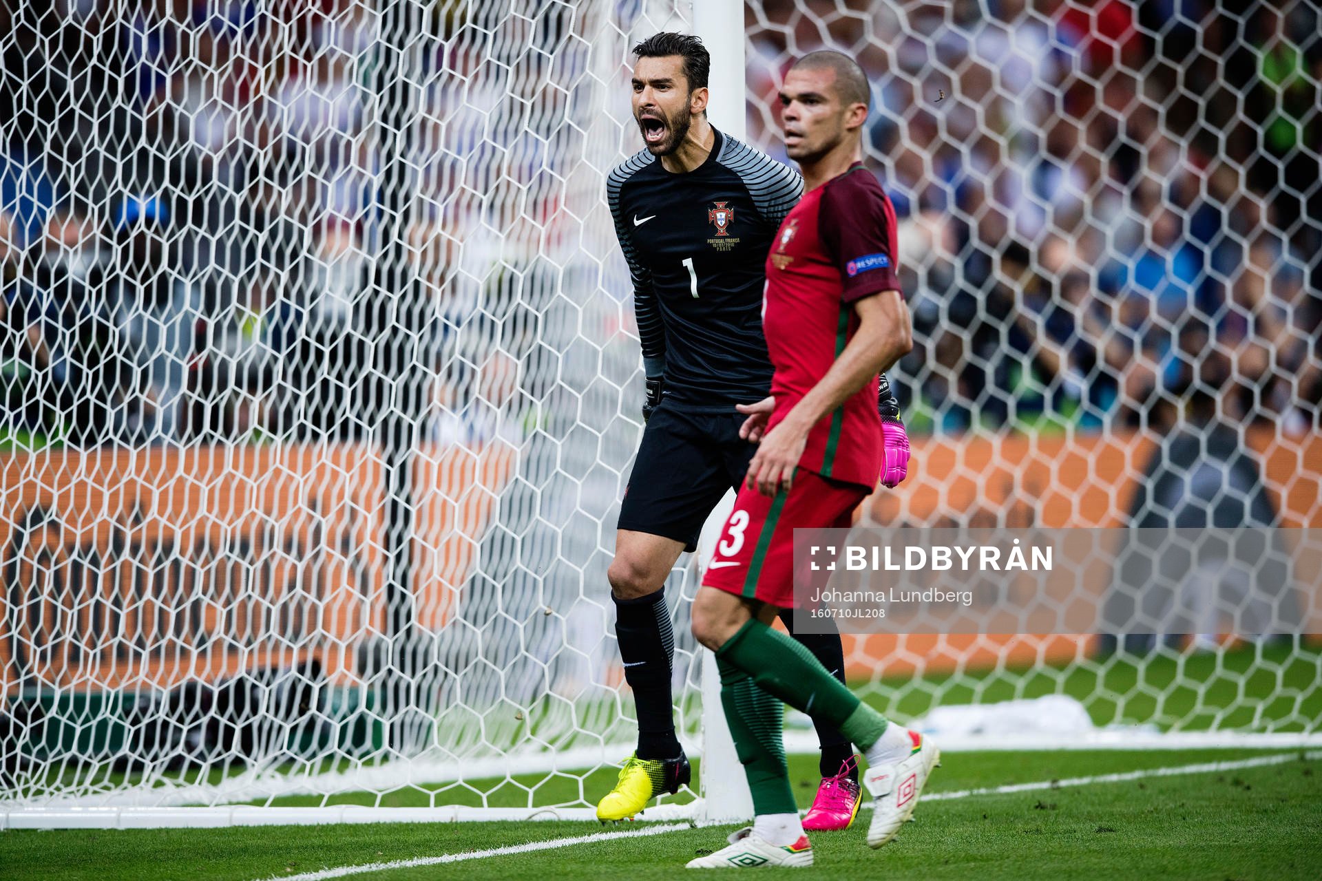 Portugals målvakt Rui Patricio och Pepe