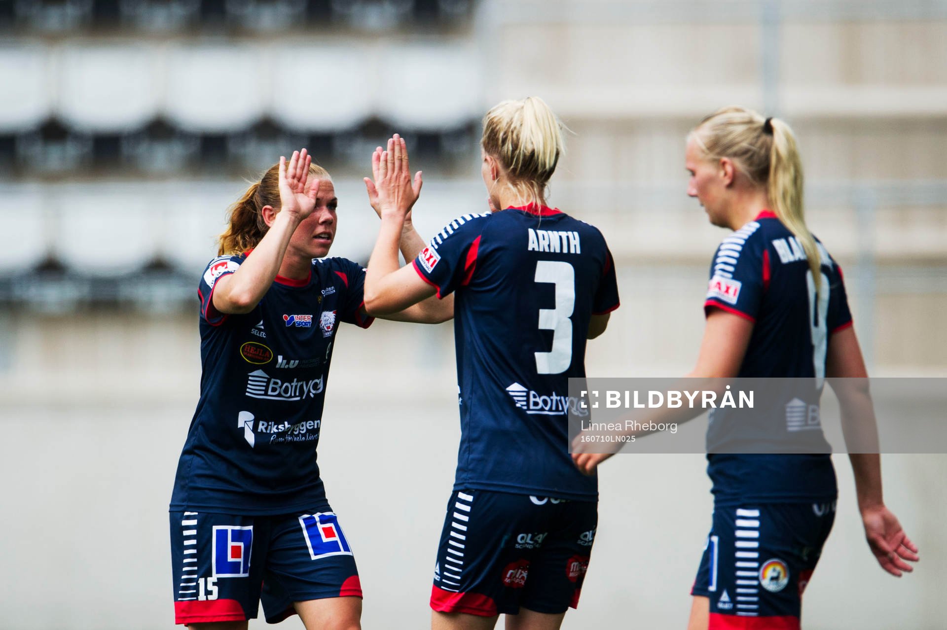 Linköpings Jessica Samuelsson, Janni Arnth Jensen och