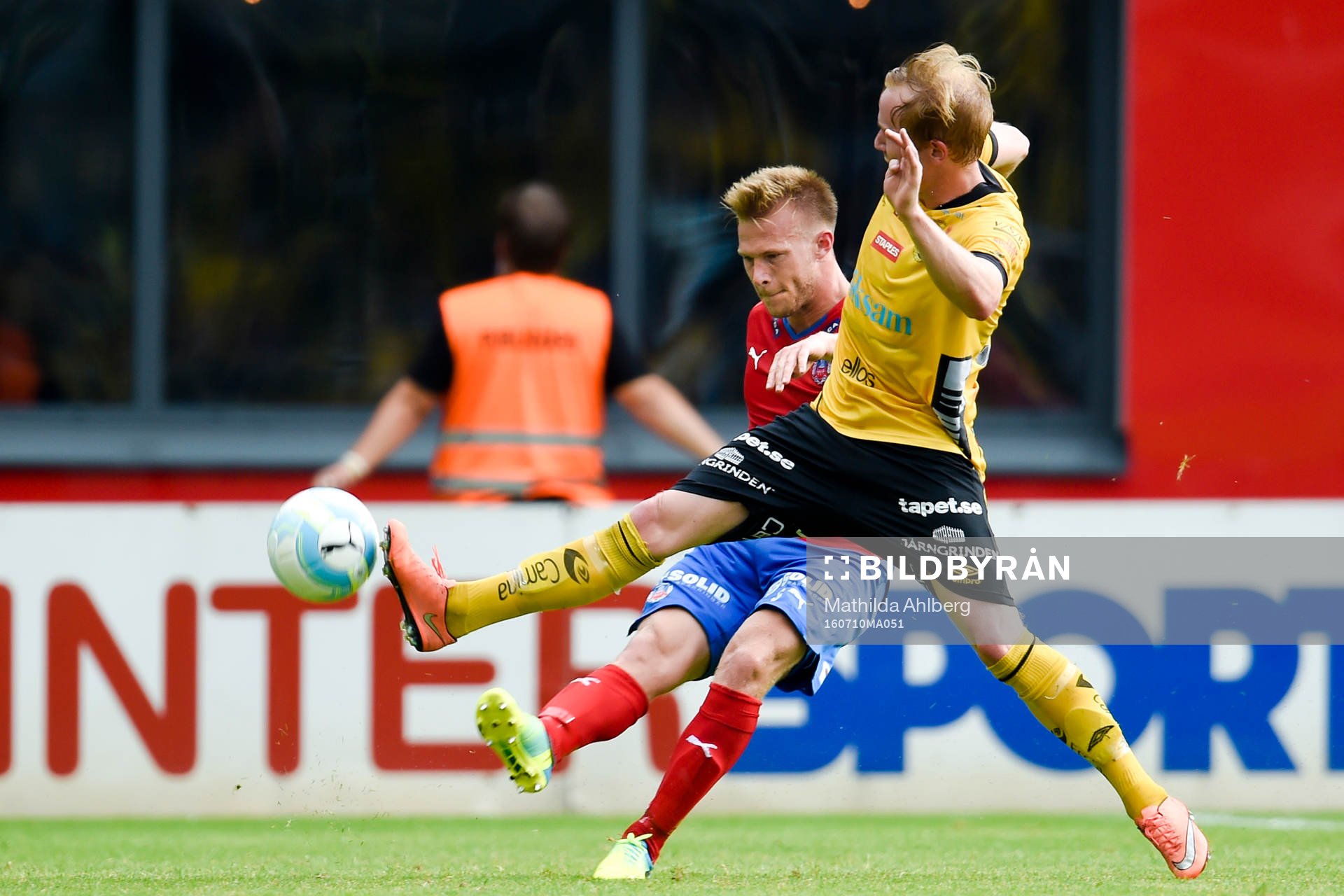 Helsingborgs Andreas Landgren och Elfsborgs Simon Lundevall