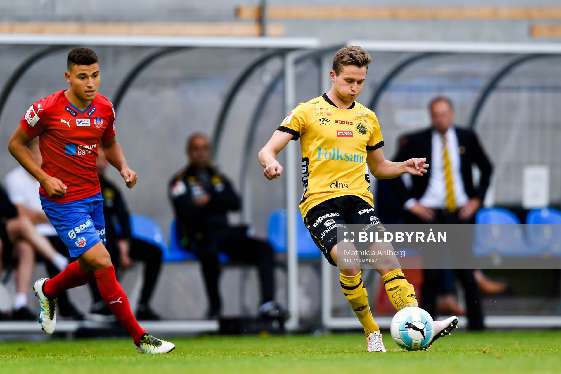 Helsingborgs Jordan Larsson och Elfsborgs Adam Lundqvist