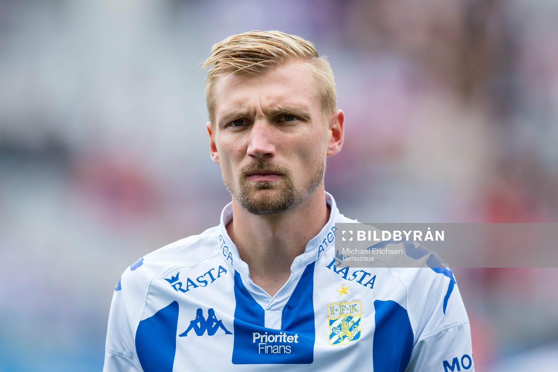 IFK Göteborgs Sebastian Eriksson innan fotbollsmatchen i